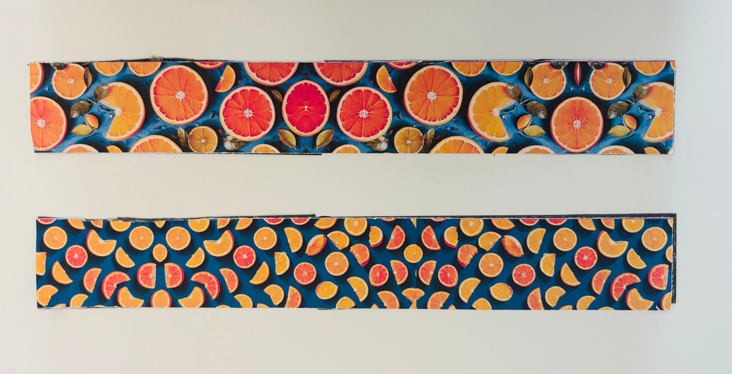 Magnetic Wallpaper Border Strips Citrus Pattern