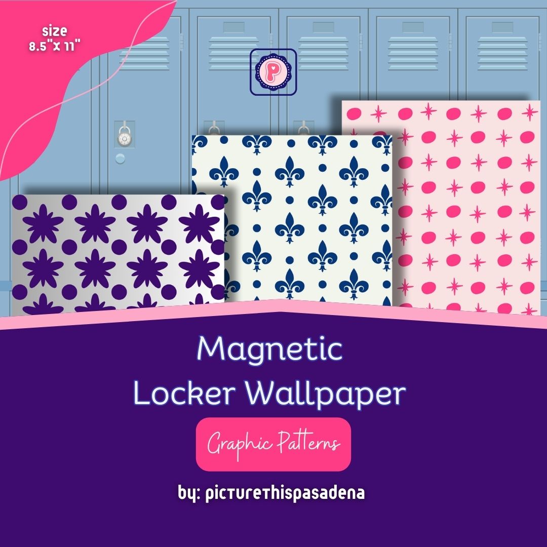 Magnetic Locker Wallpaper - Graphic Patterns