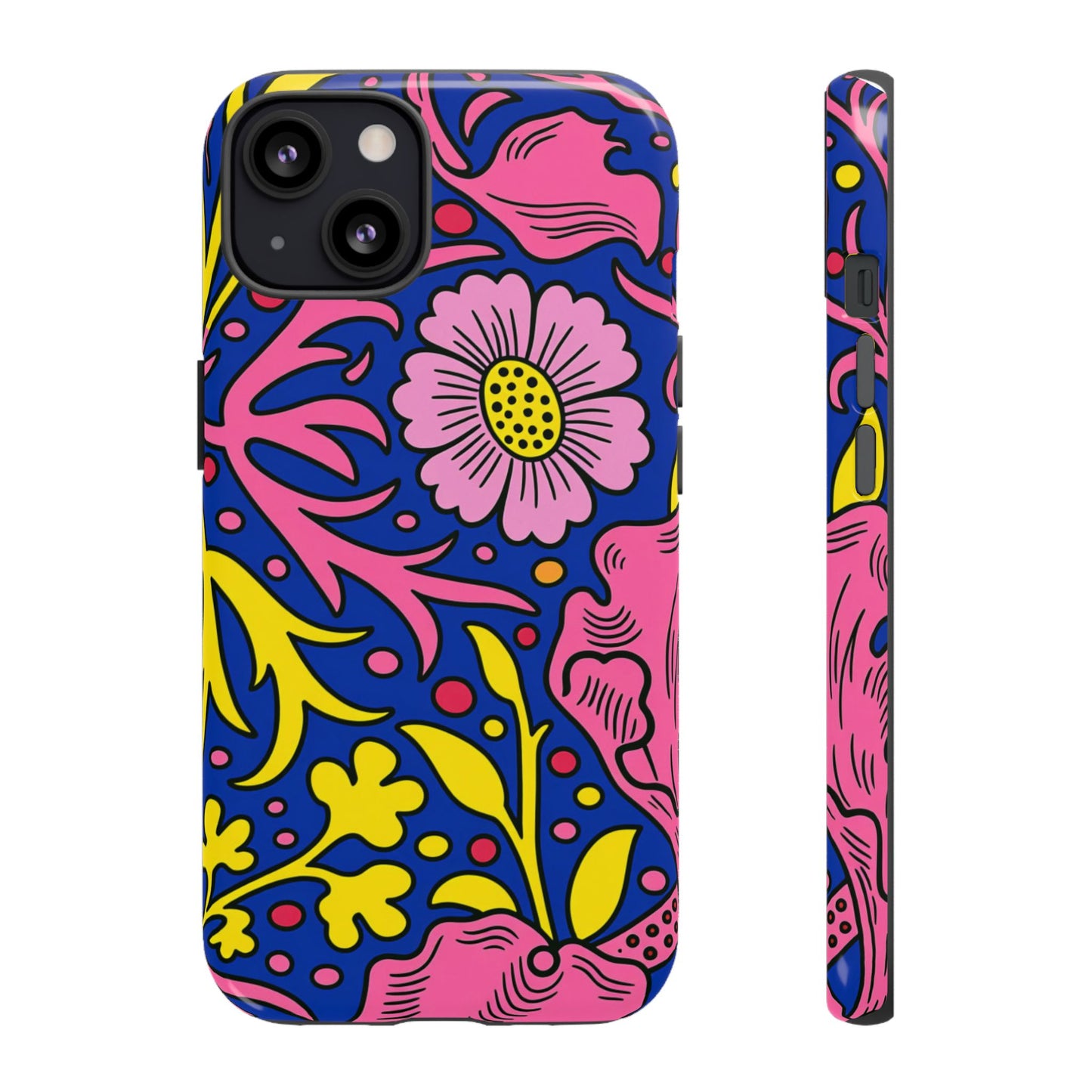 Floral Pop Tough Case — Bright Pink & Yellow Floral Phone Cover