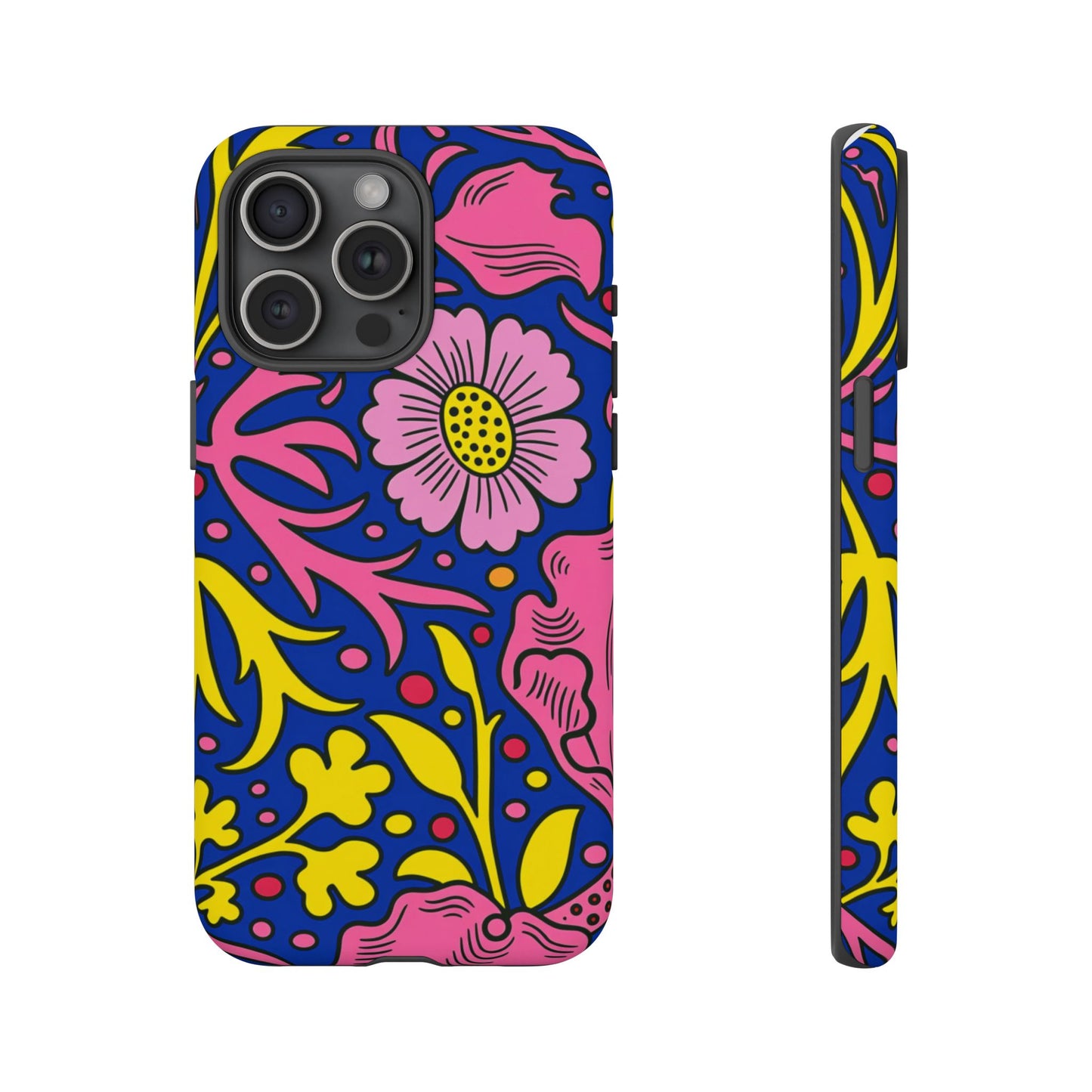 Floral Pop Tough Case — Bright Pink & Yellow Floral Phone Cover