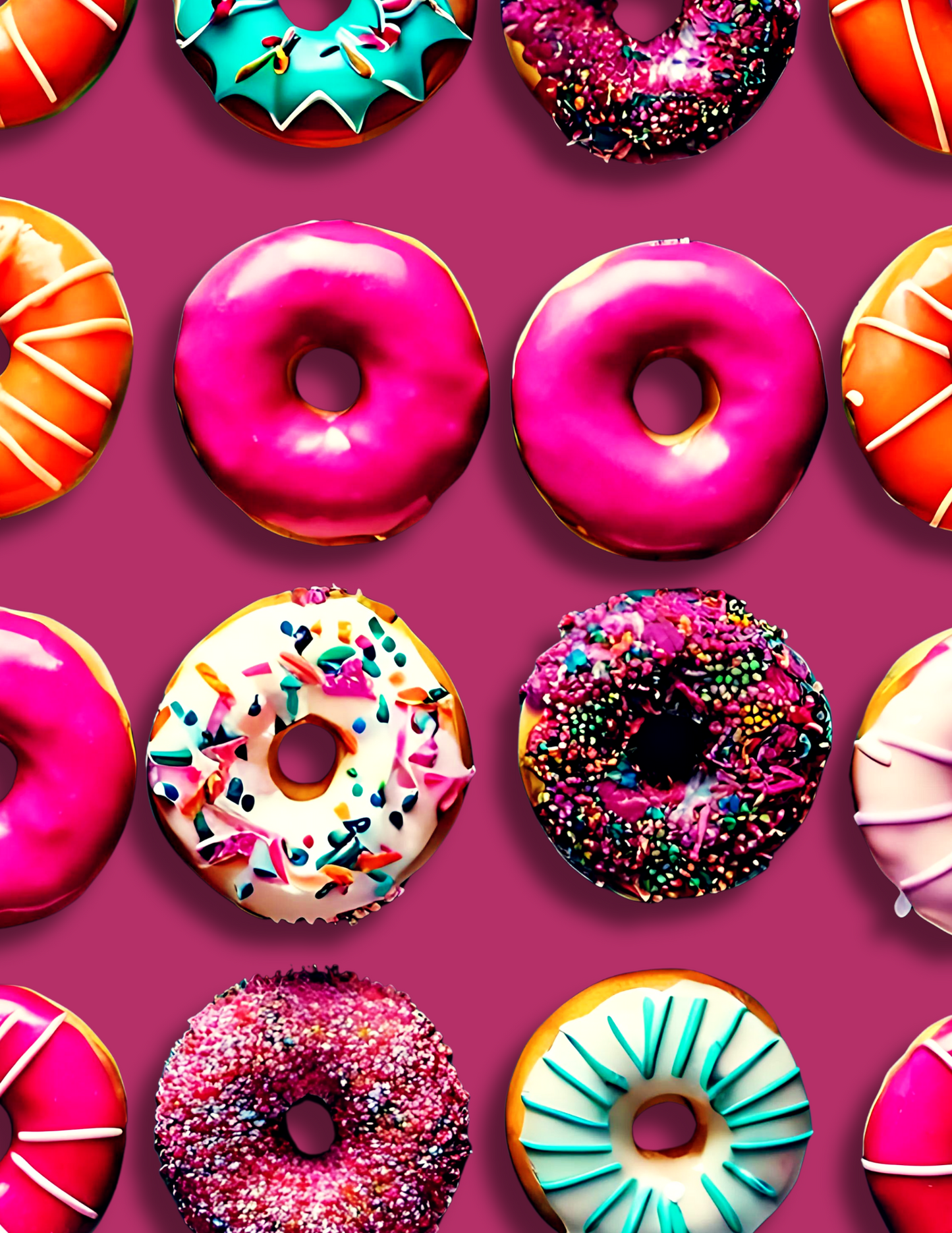 Colorful Donut Art Print / Wall Art