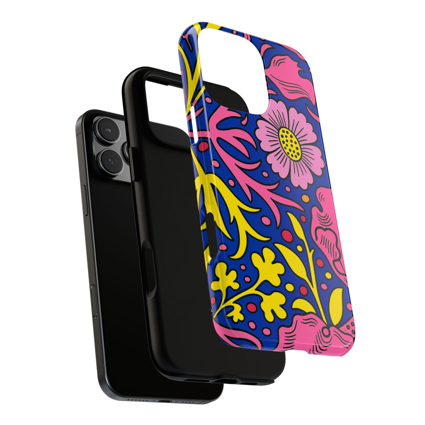 Floral Pop Tough Case — Bright Pink & Yellow Floral Phone Cover