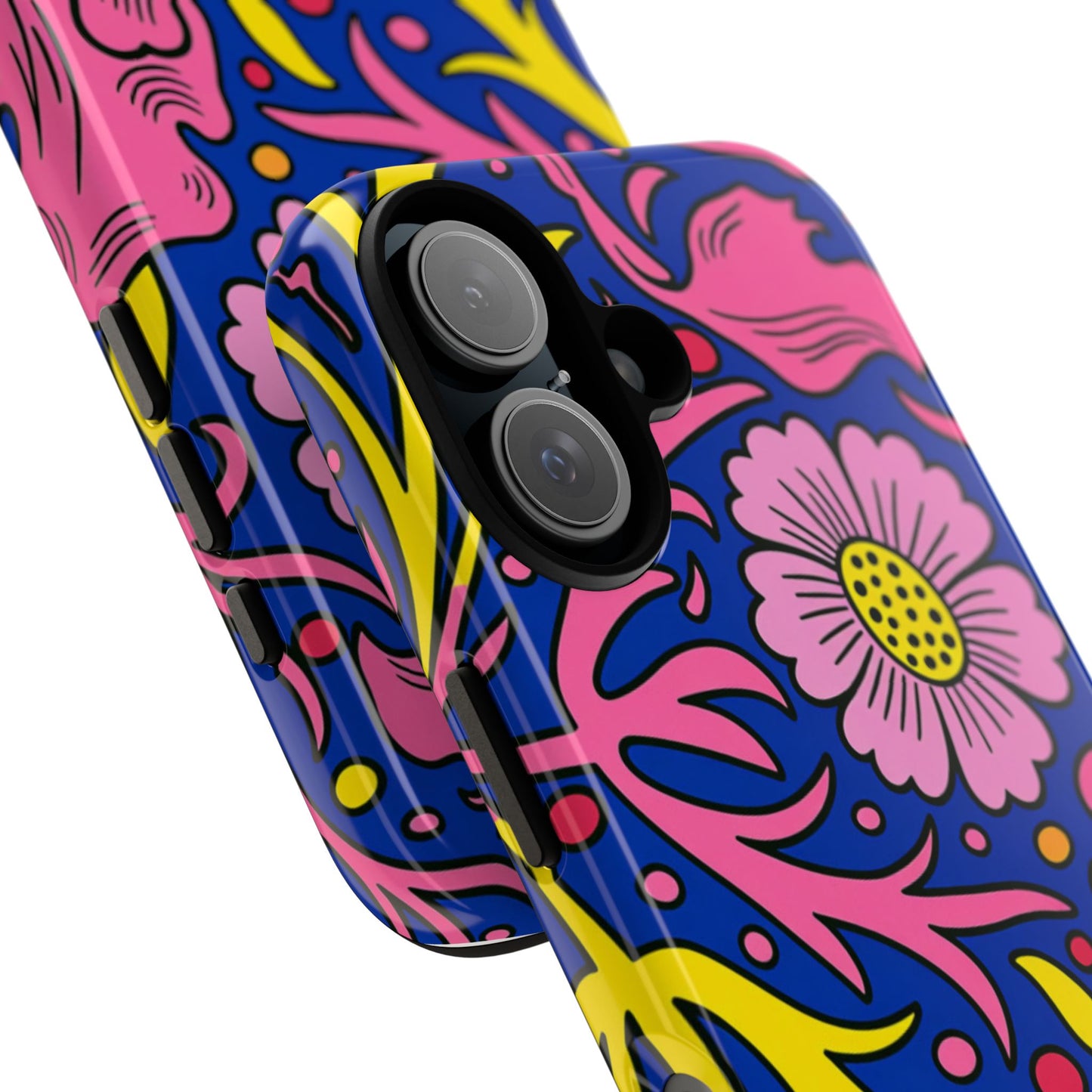 Floral Pop Tough Case — Bright Pink & Yellow Floral Phone Cover