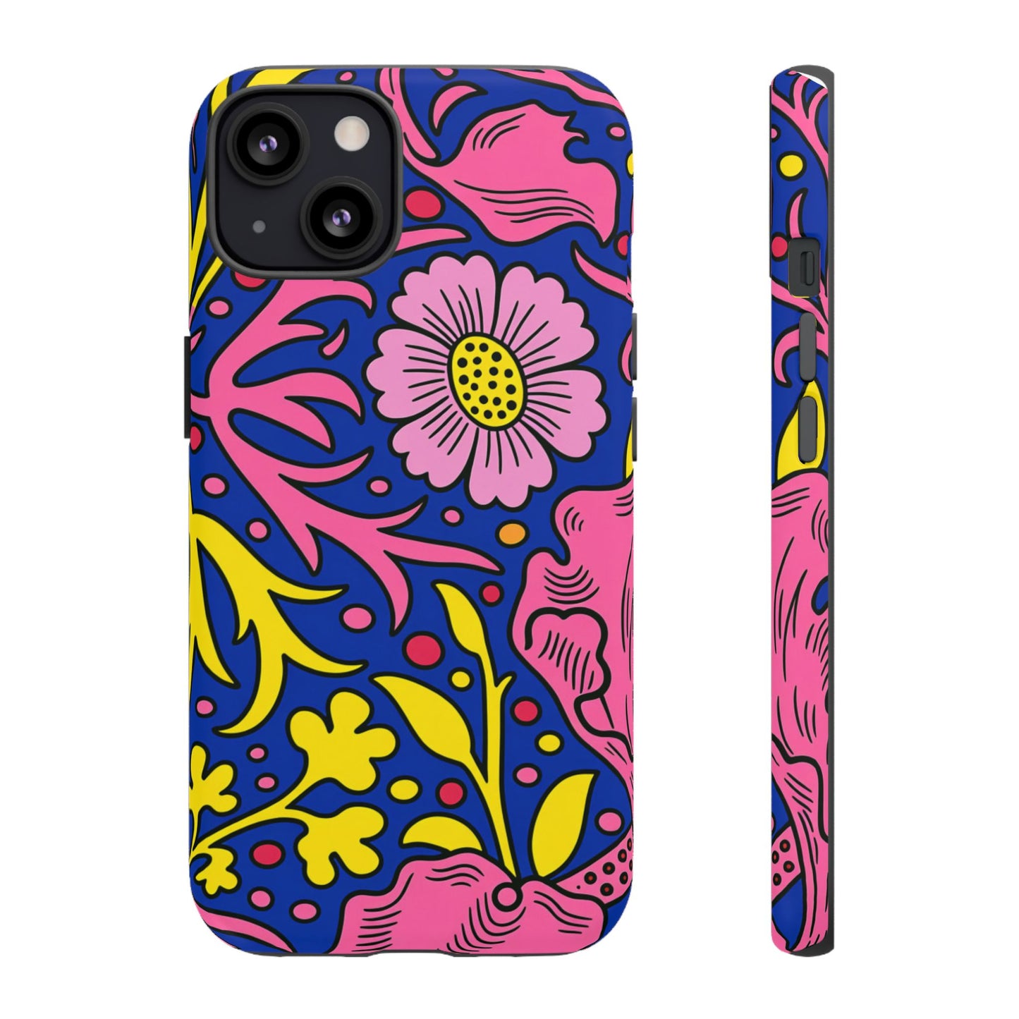 Floral Pop Tough Case — Bright Pink & Yellow Floral Phone Cover