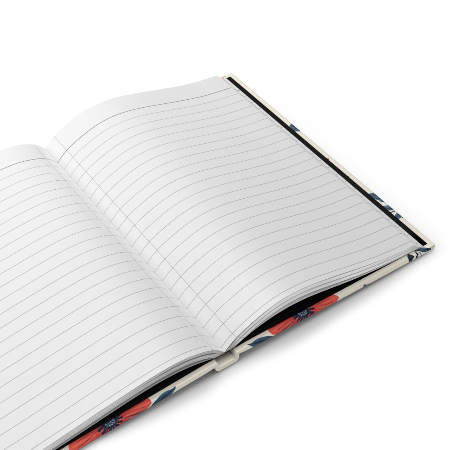 Floral Hardcover Journal – Cream & Coral Blossoms Notebook
