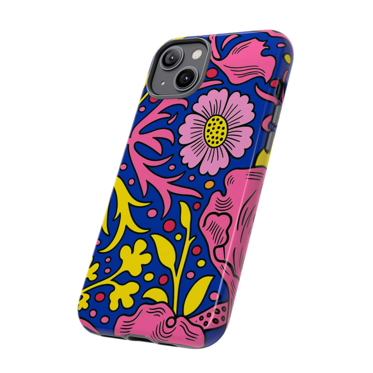 Floral Pop Tough Case — Bright Pink & Yellow Floral Phone Cover