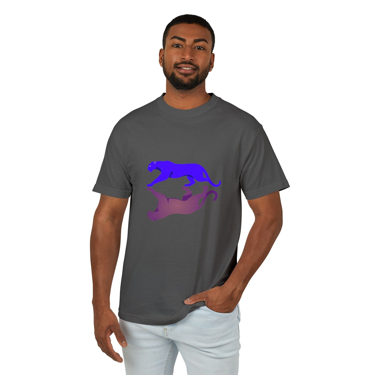 Panther Tee — Reflective Gradient Panther Graphic Shirt