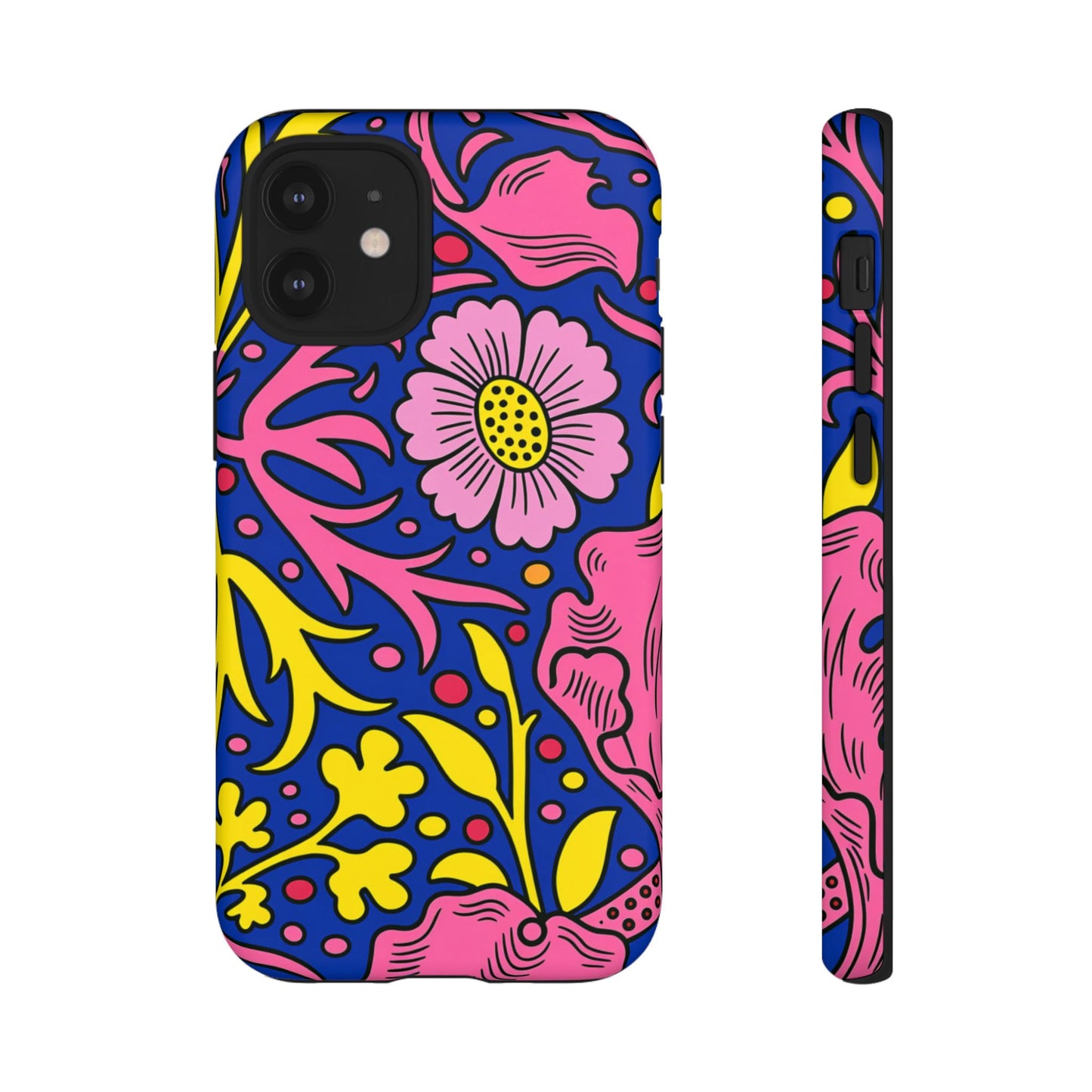 Floral Pop Tough Case — Bright Pink & Yellow Floral Phone Cover