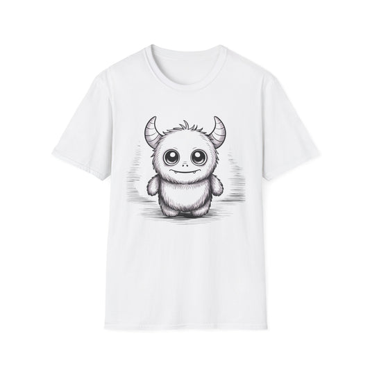 Cute Monster T-Shirt – Adorable Sketchy Horned Creature Tee