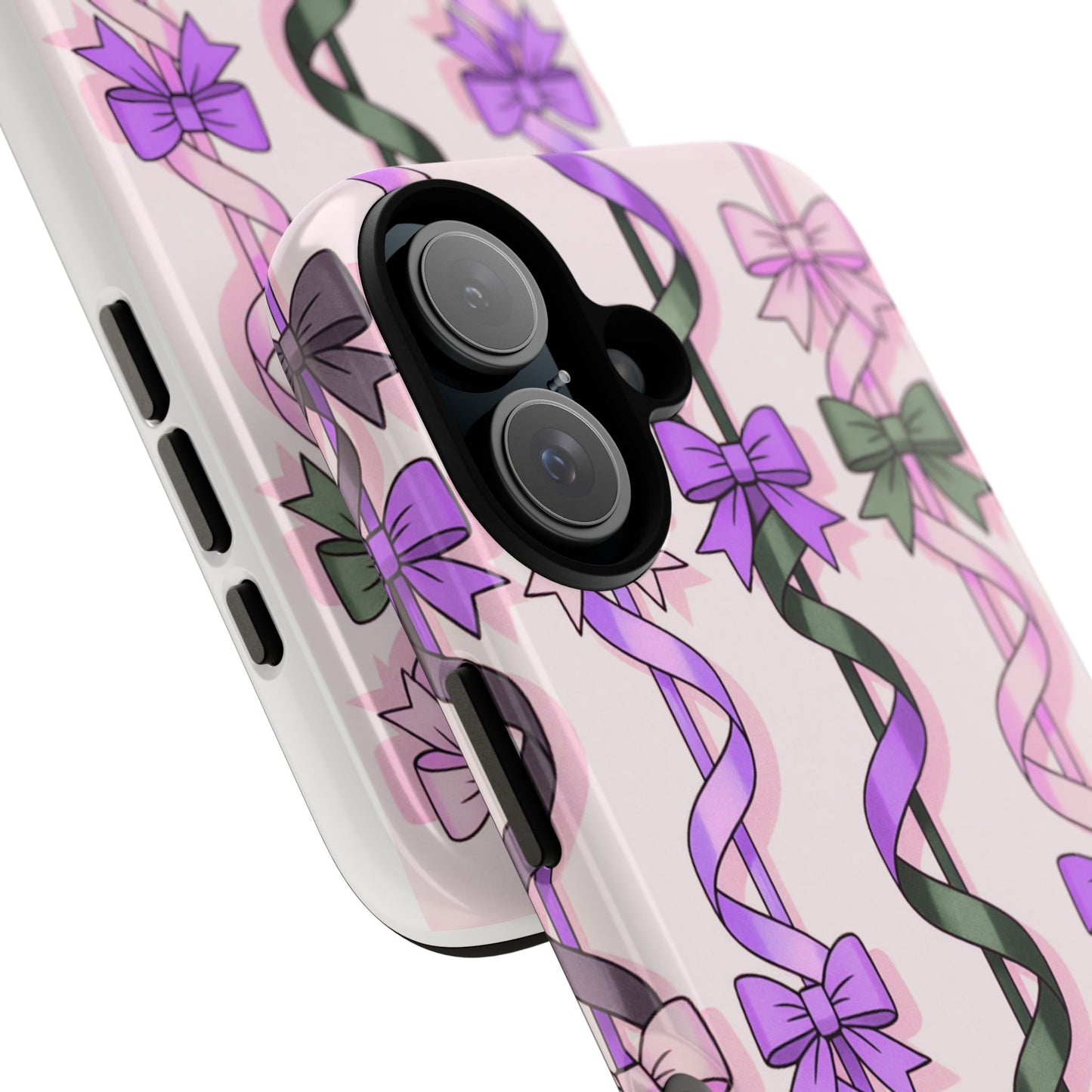 Phone Case — Purple Ribbon & Bow Cute Pattern Tough Case