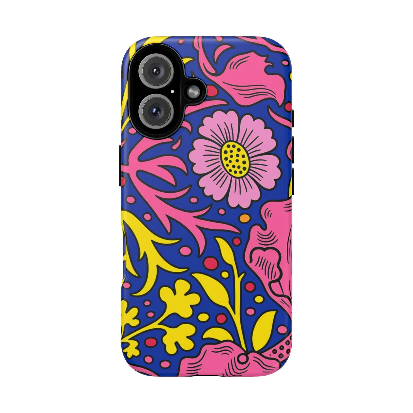 Floral Pop Tough Case — Bright Pink & Yellow Floral Phone Cover