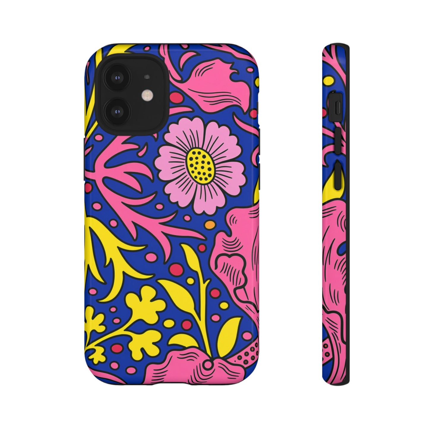 Floral Pop Tough Case — Bright Pink & Yellow Floral Phone Cover