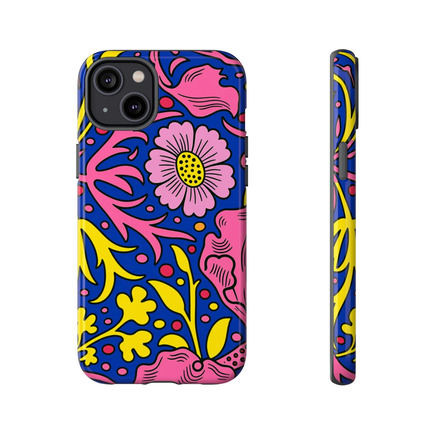 Floral Pop Tough Case — Bright Pink & Yellow Floral Phone Cover