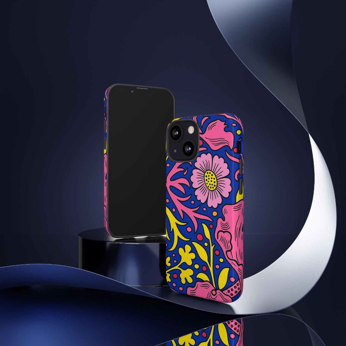 Floral Pop Tough Case — Bright Pink & Yellow Floral Phone Cover
