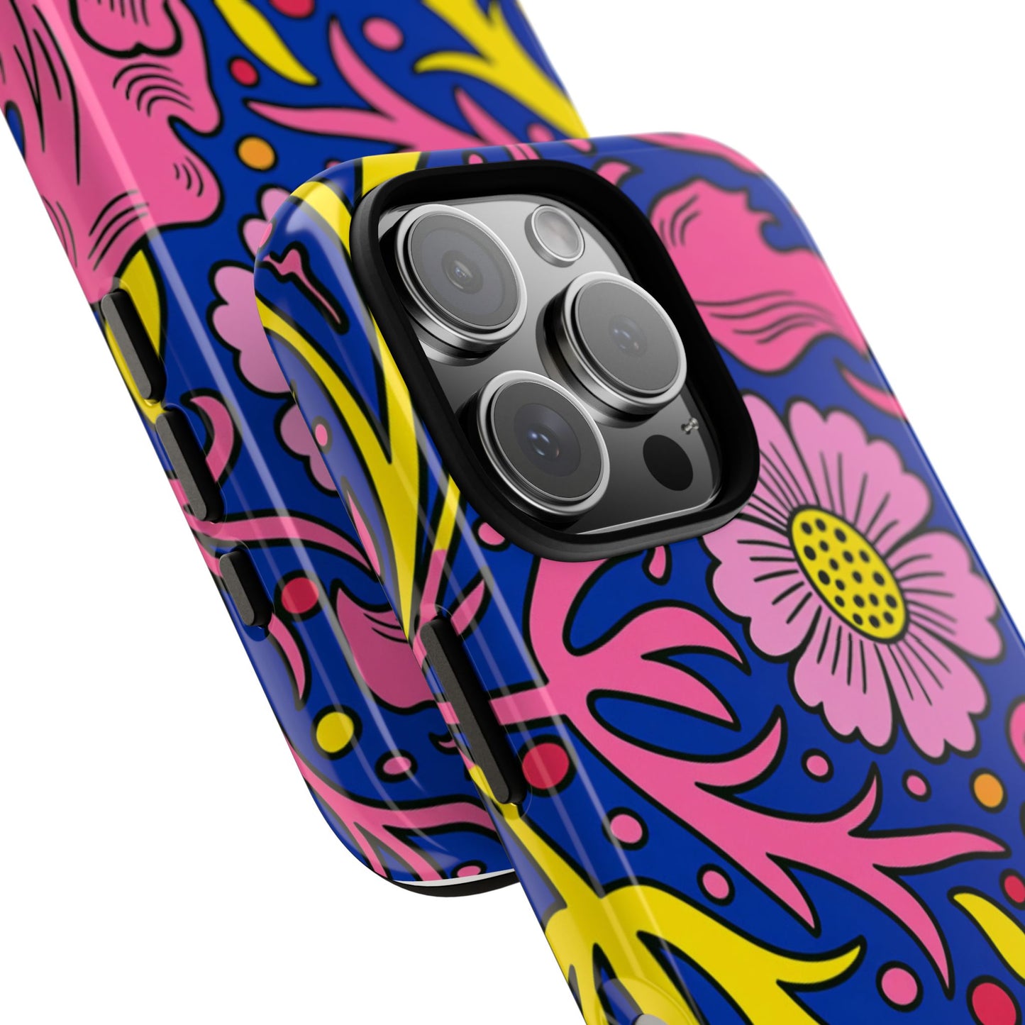 Floral Pop Tough Case — Bright Pink & Yellow Floral Phone Cover