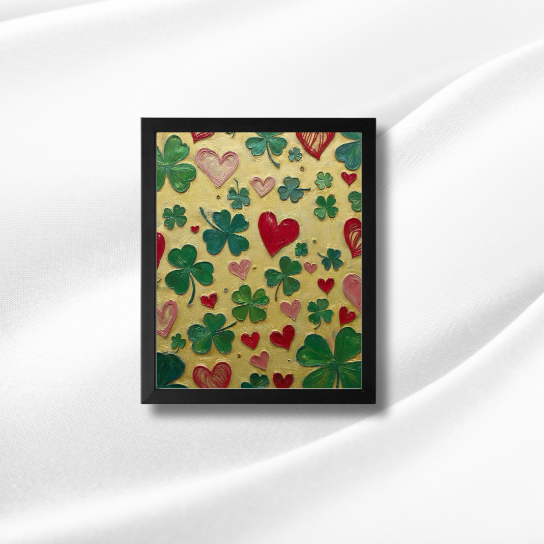 St. Patrick’s Day Art Print - Pink and Green