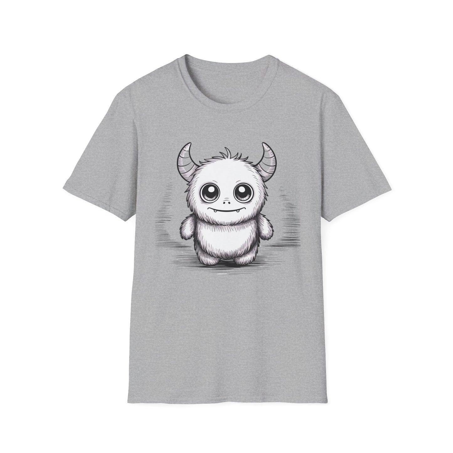 Cute Monster T-Shirt – Adorable Sketchy Horned Creature Tee