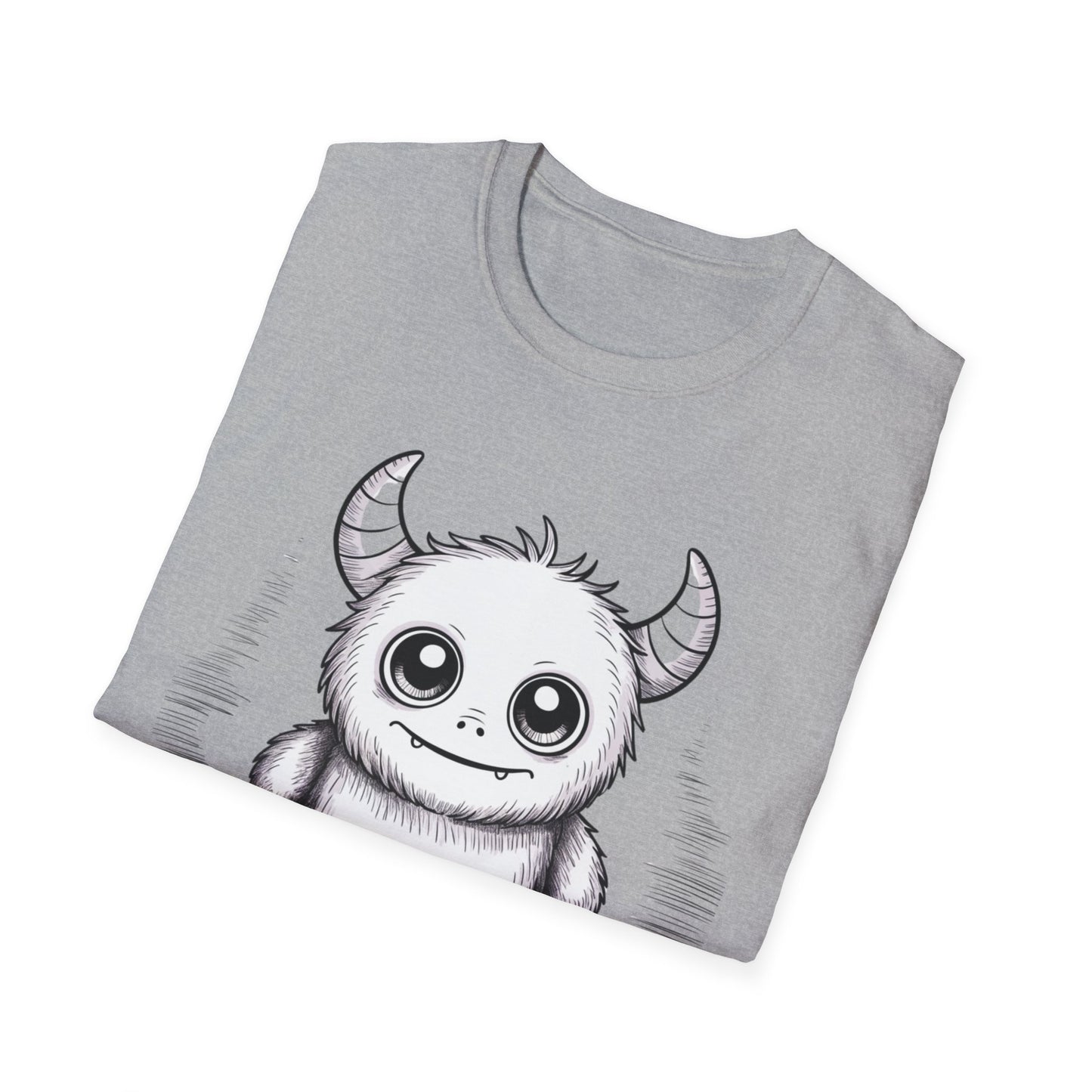 Cute Monster T-Shirt – Adorable Sketchy Horned Creature Tee