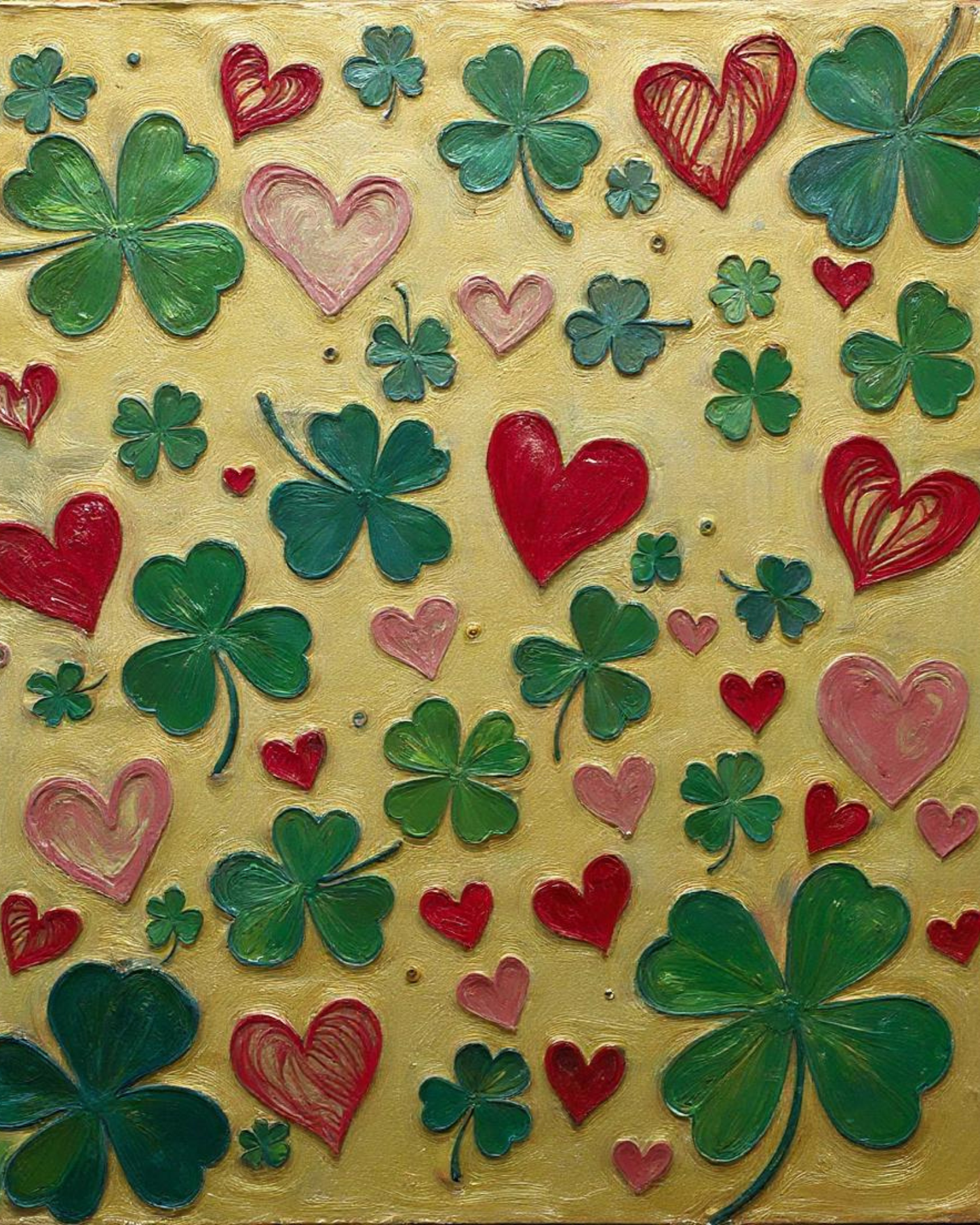 St. Patrick’s Day Art Print - Pink and Green