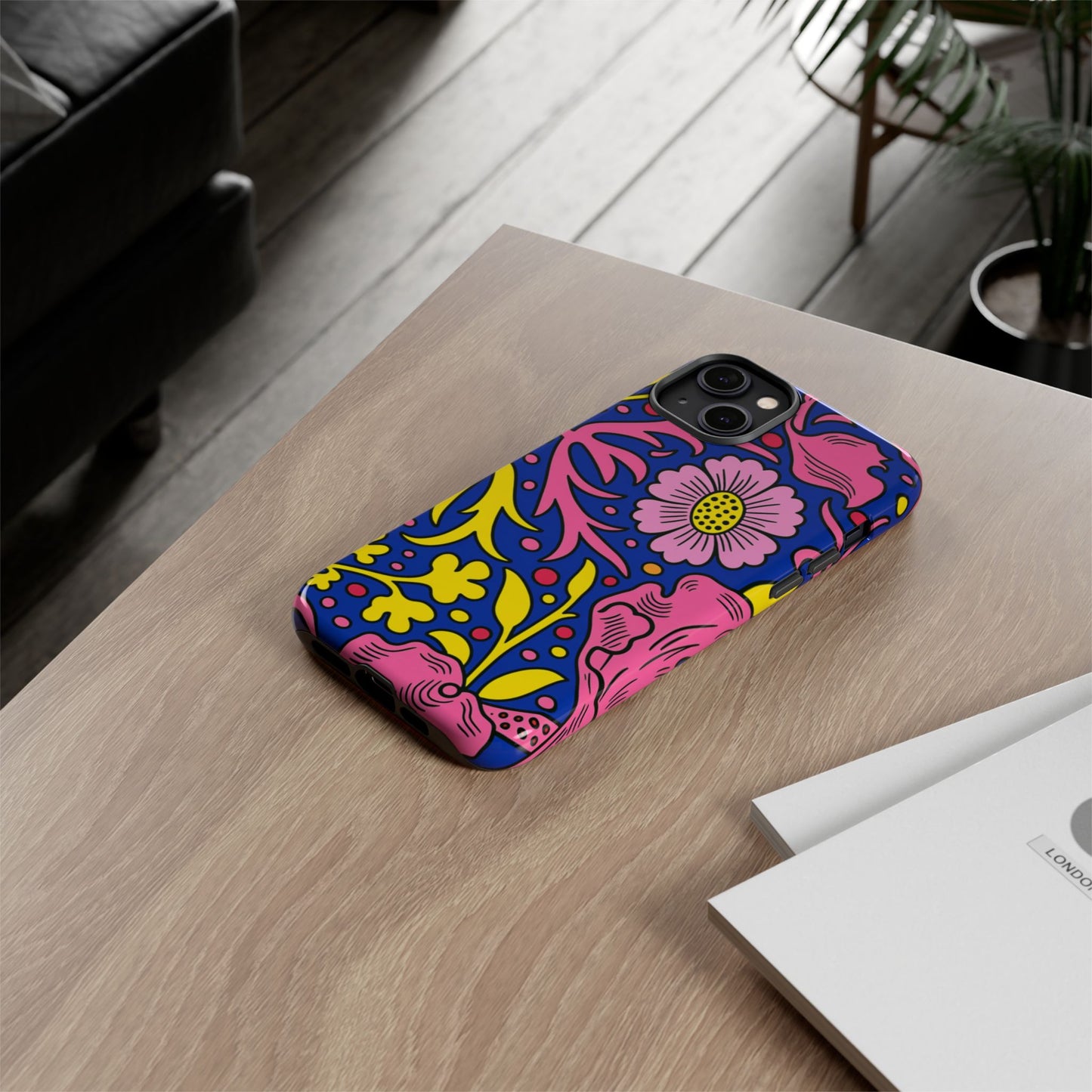 Floral Pop Tough Case — Bright Pink & Yellow Floral Phone Cover
