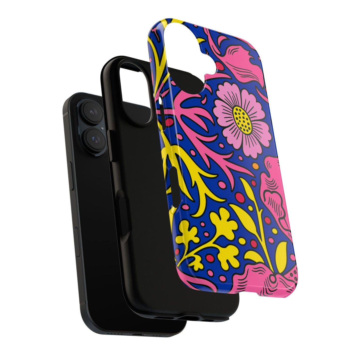 Floral Pop Tough Case — Bright Pink & Yellow Floral Phone Cover