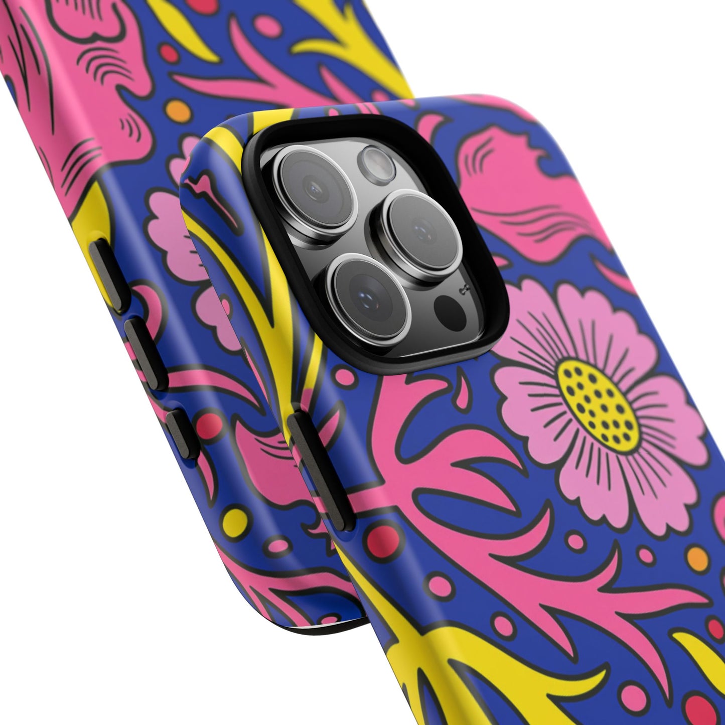 Floral Pop Tough Case — Bright Pink & Yellow Floral Phone Cover