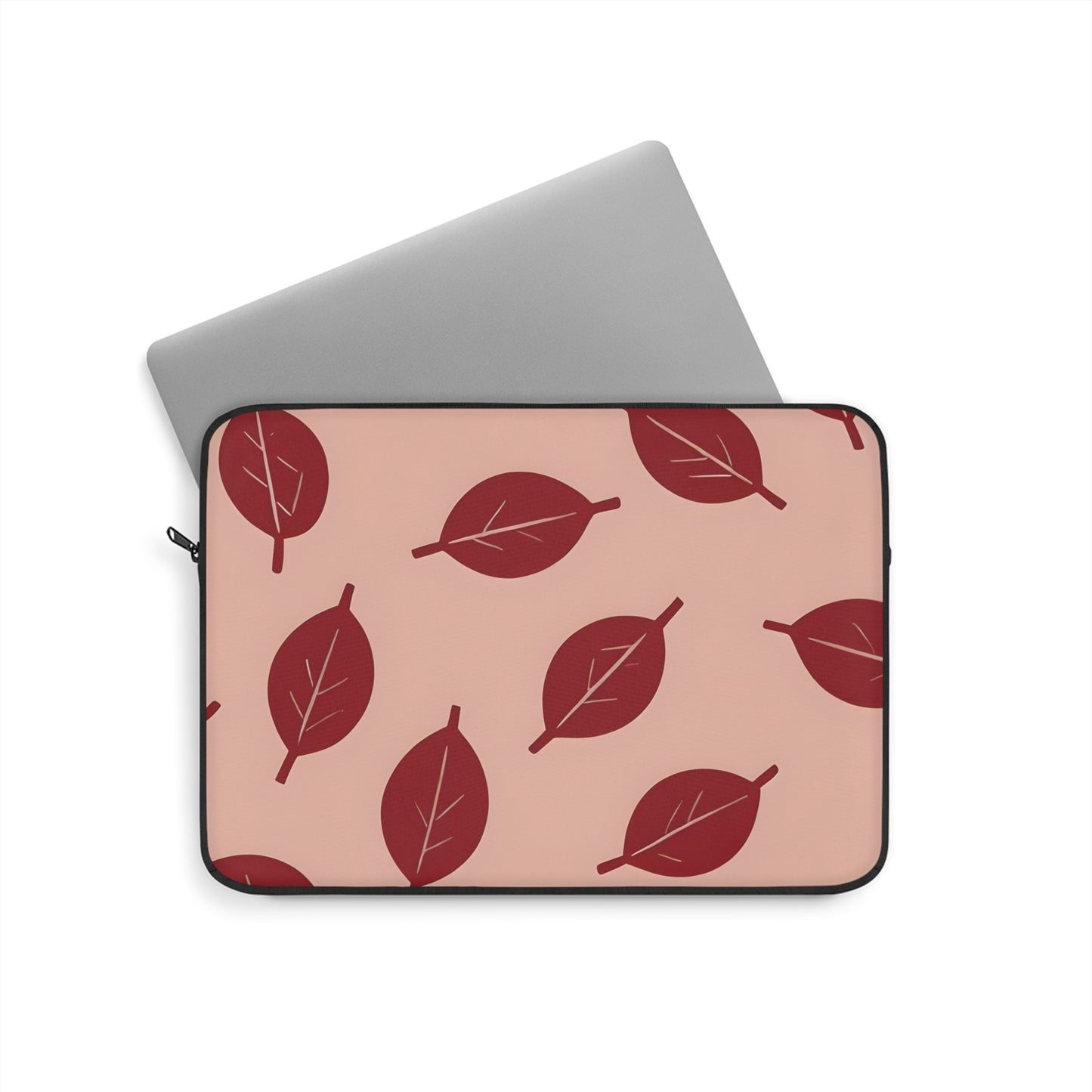 Autumn Leaves Laptop Sleeve – Red Leaf Pattern Sleeve for 13"–15" Laptops