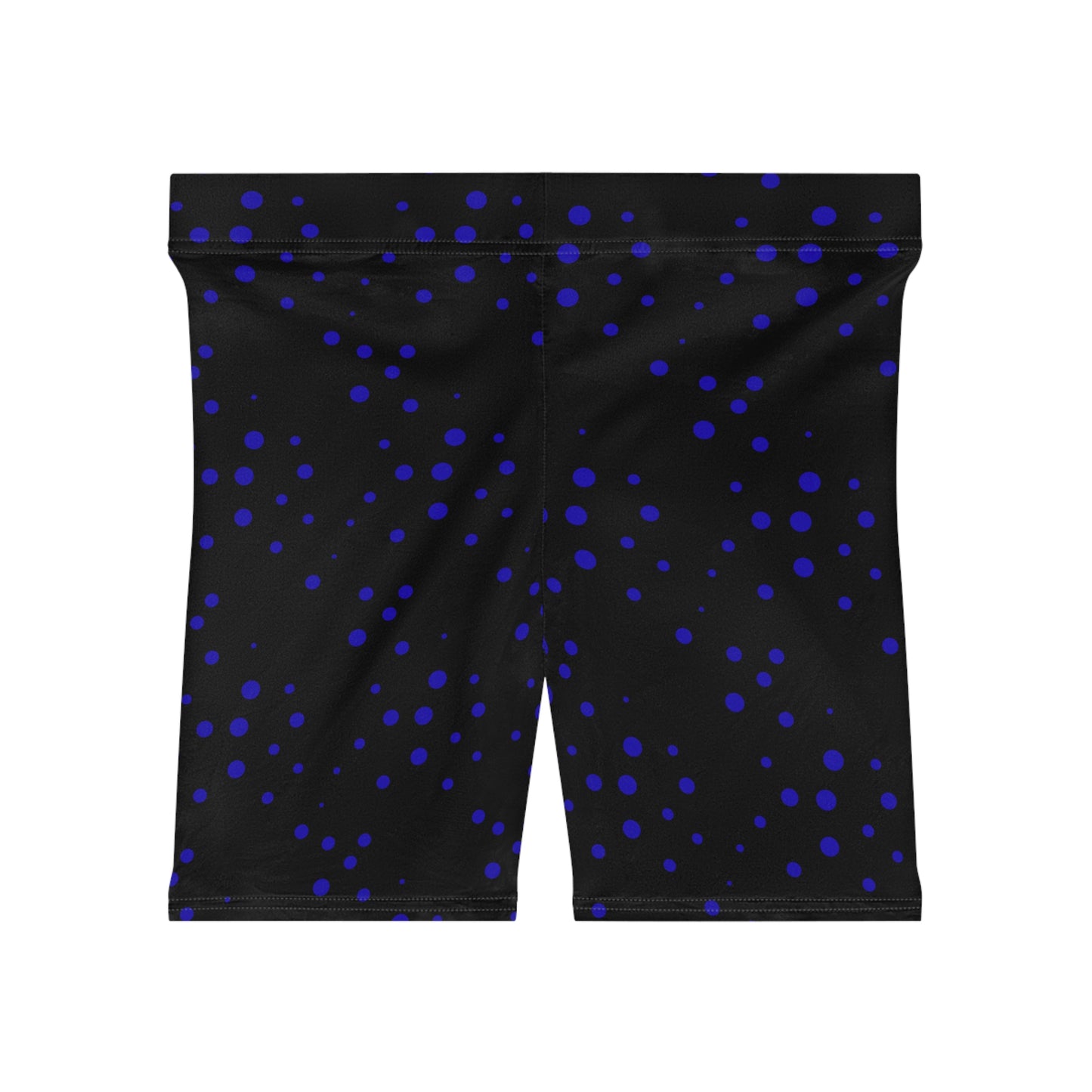 Blue Stamp Dot Biker Shorts — Women's Activewear