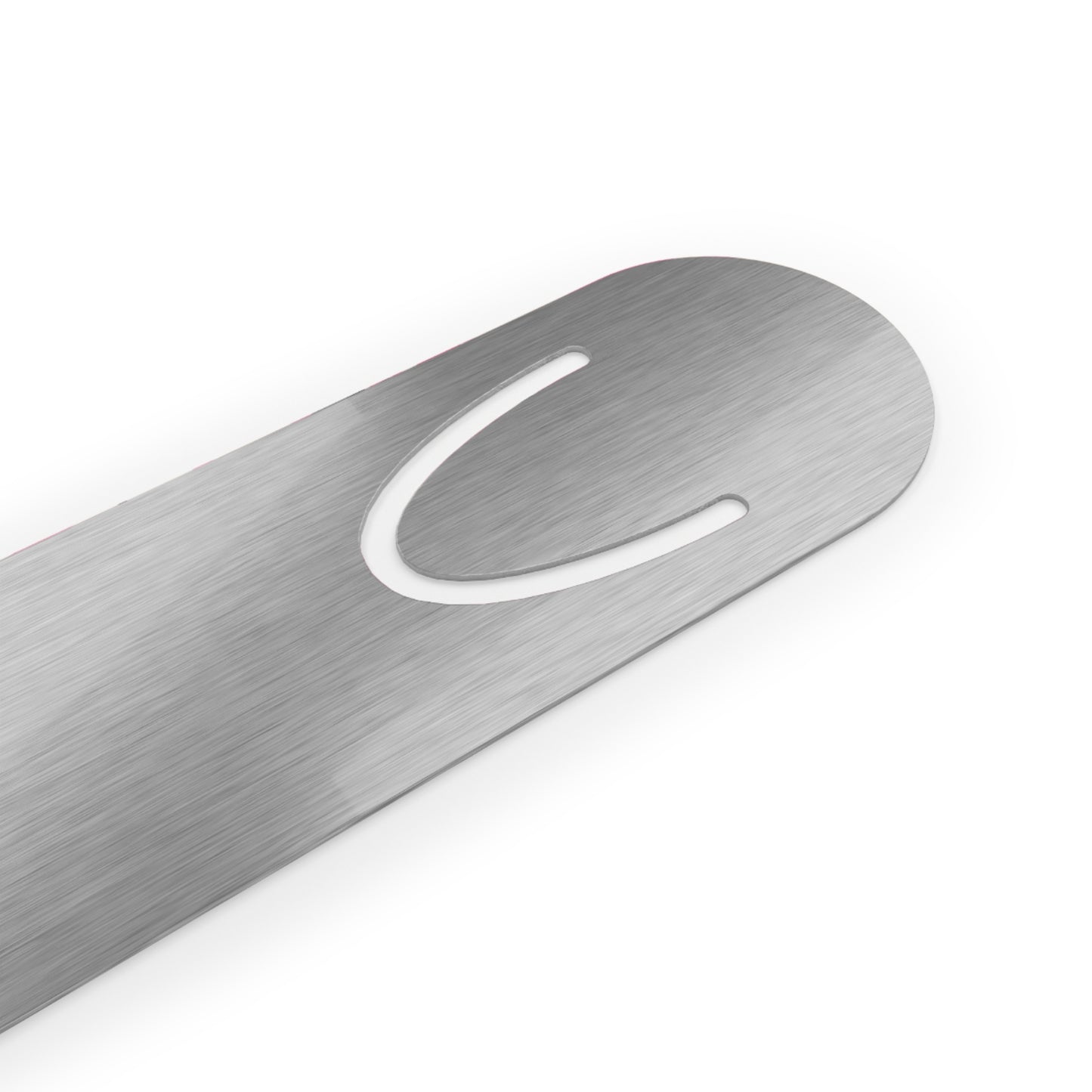 Abstract Pink Scribble Metal Bookmark — Modern Art Reading Accessory