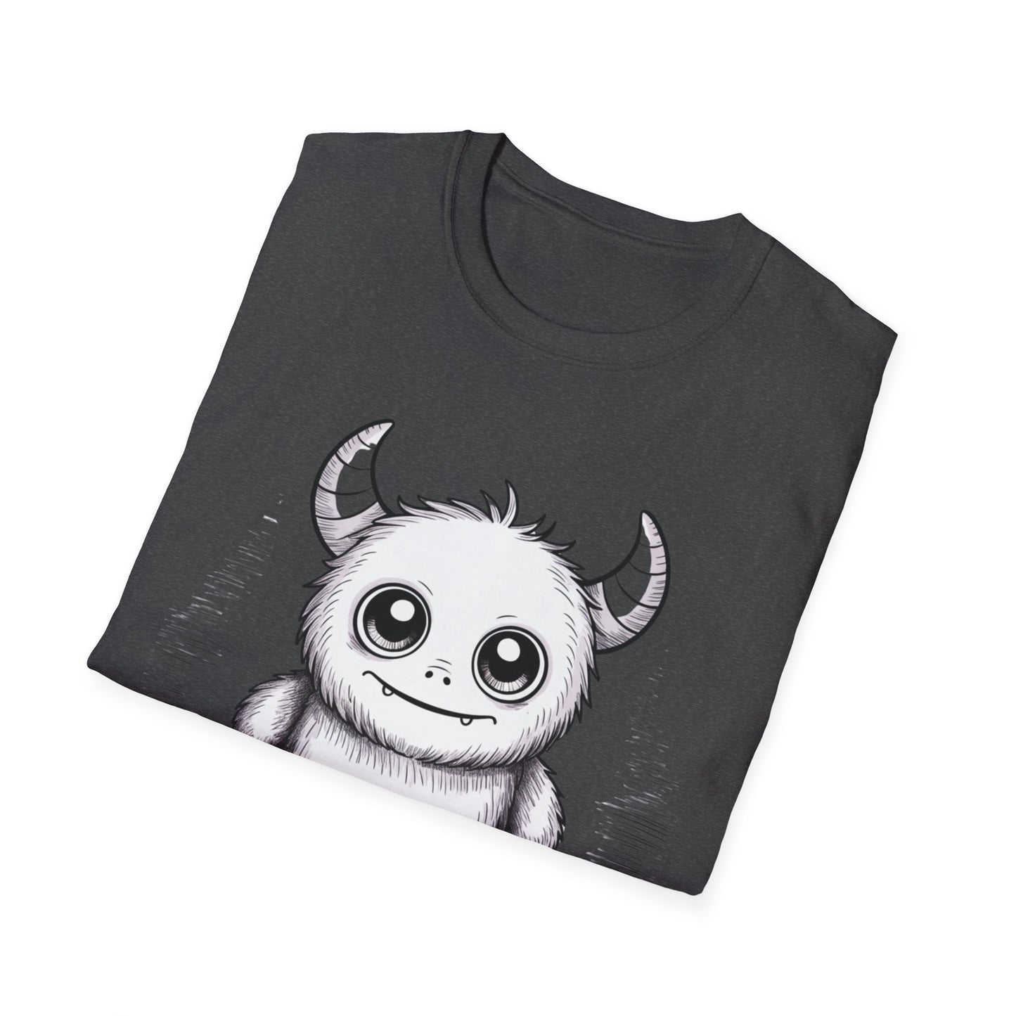 Cute Monster T-Shirt – Adorable Sketchy Horned Creature Tee