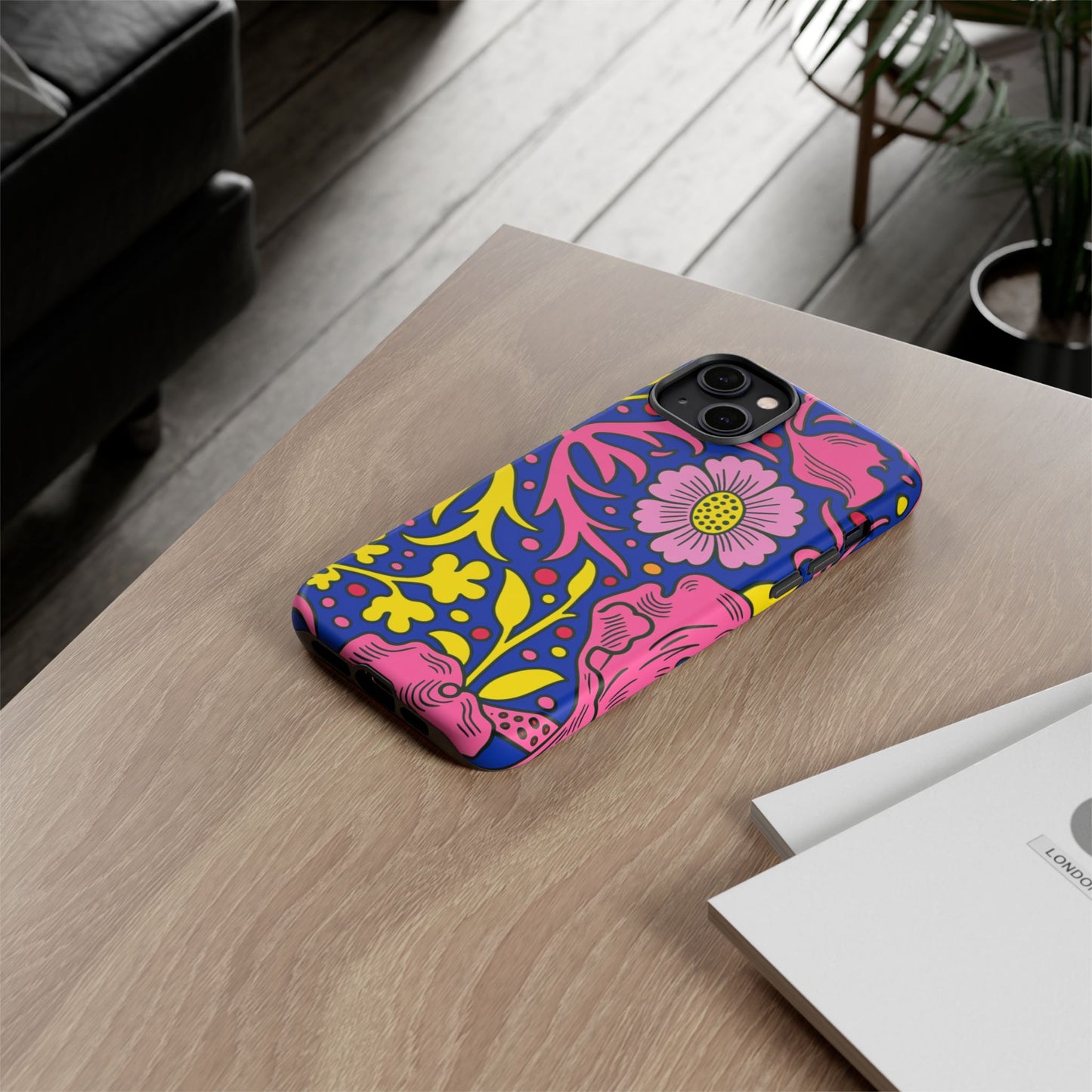 Floral Pop Tough Case — Bright Pink & Yellow Floral Phone Cover