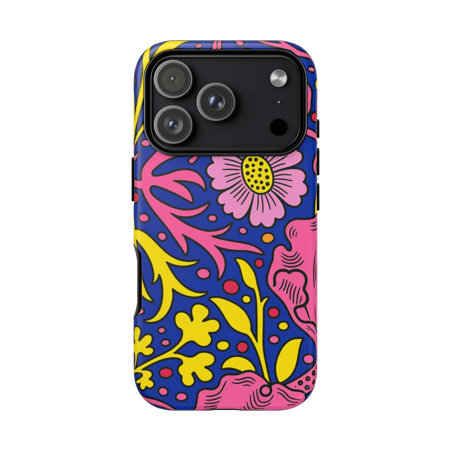 Floral Pop Tough Case — Bright Pink & Yellow Floral Phone Cover