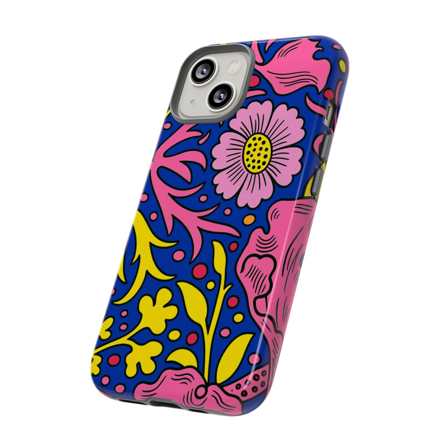 Floral Pop Tough Case — Bright Pink & Yellow Floral Phone Cover