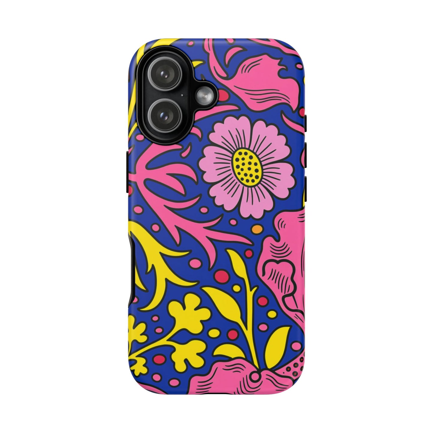 Floral Pop Tough Case — Bright Pink & Yellow Floral Phone Cover