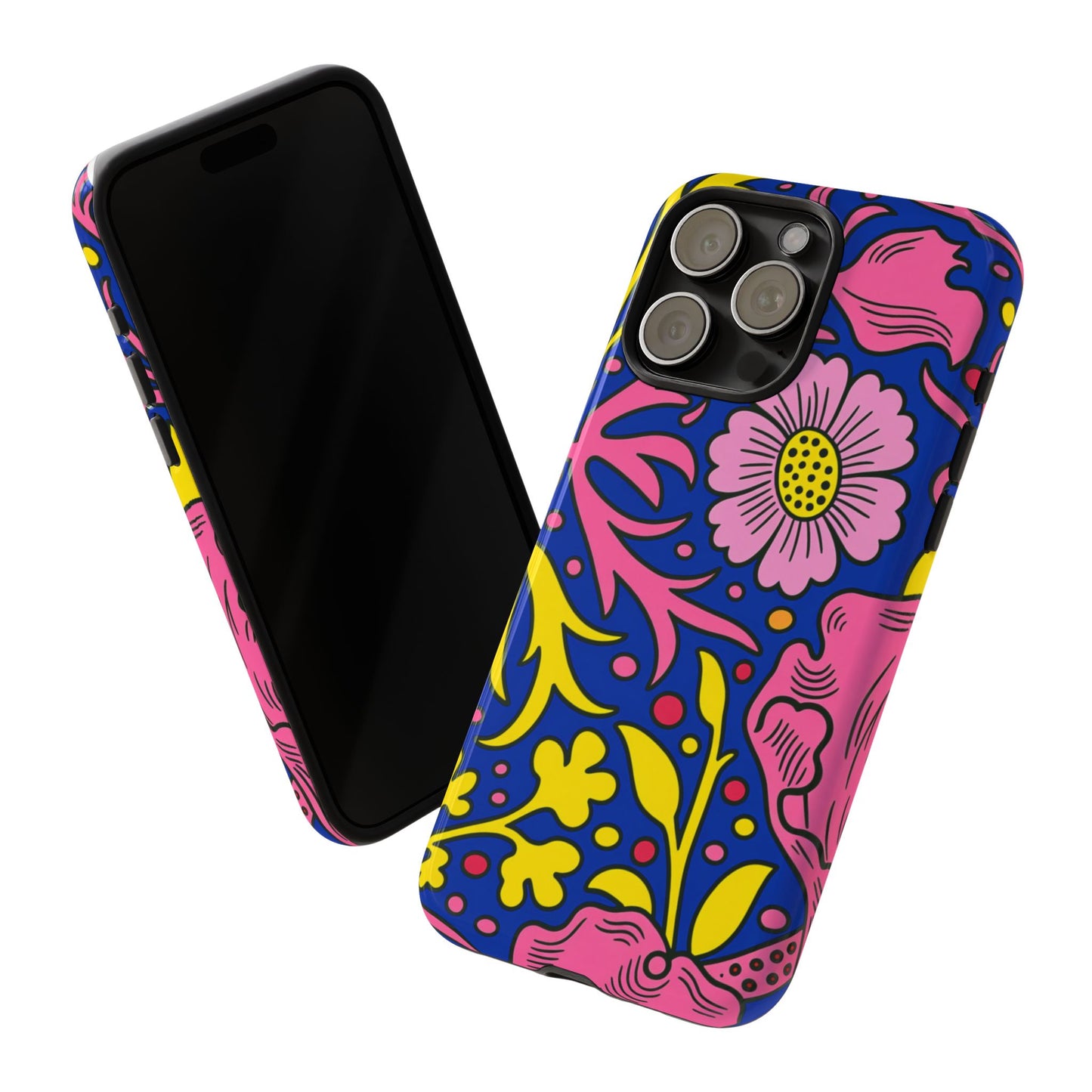 Floral Pop Tough Case — Bright Pink & Yellow Floral Phone Cover
