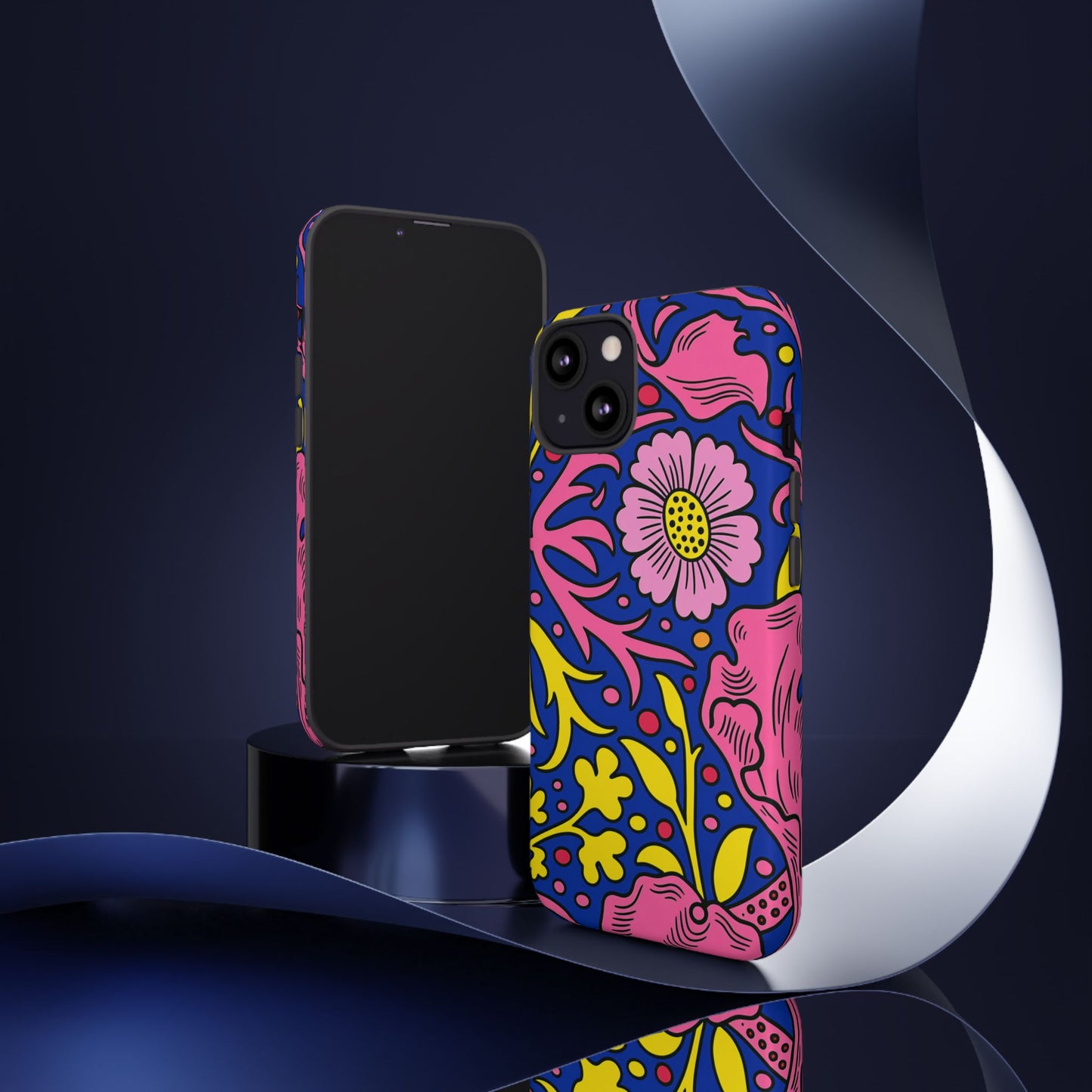 Floral Pop Tough Case — Bright Pink & Yellow Floral Phone Cover