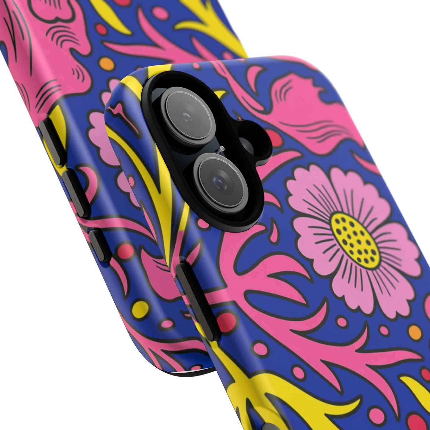 Floral Pop Tough Case — Bright Pink & Yellow Floral Phone Cover