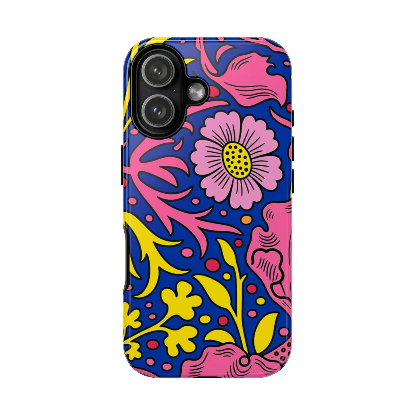 Floral Pop Tough Case — Bright Pink & Yellow Floral Phone Cover