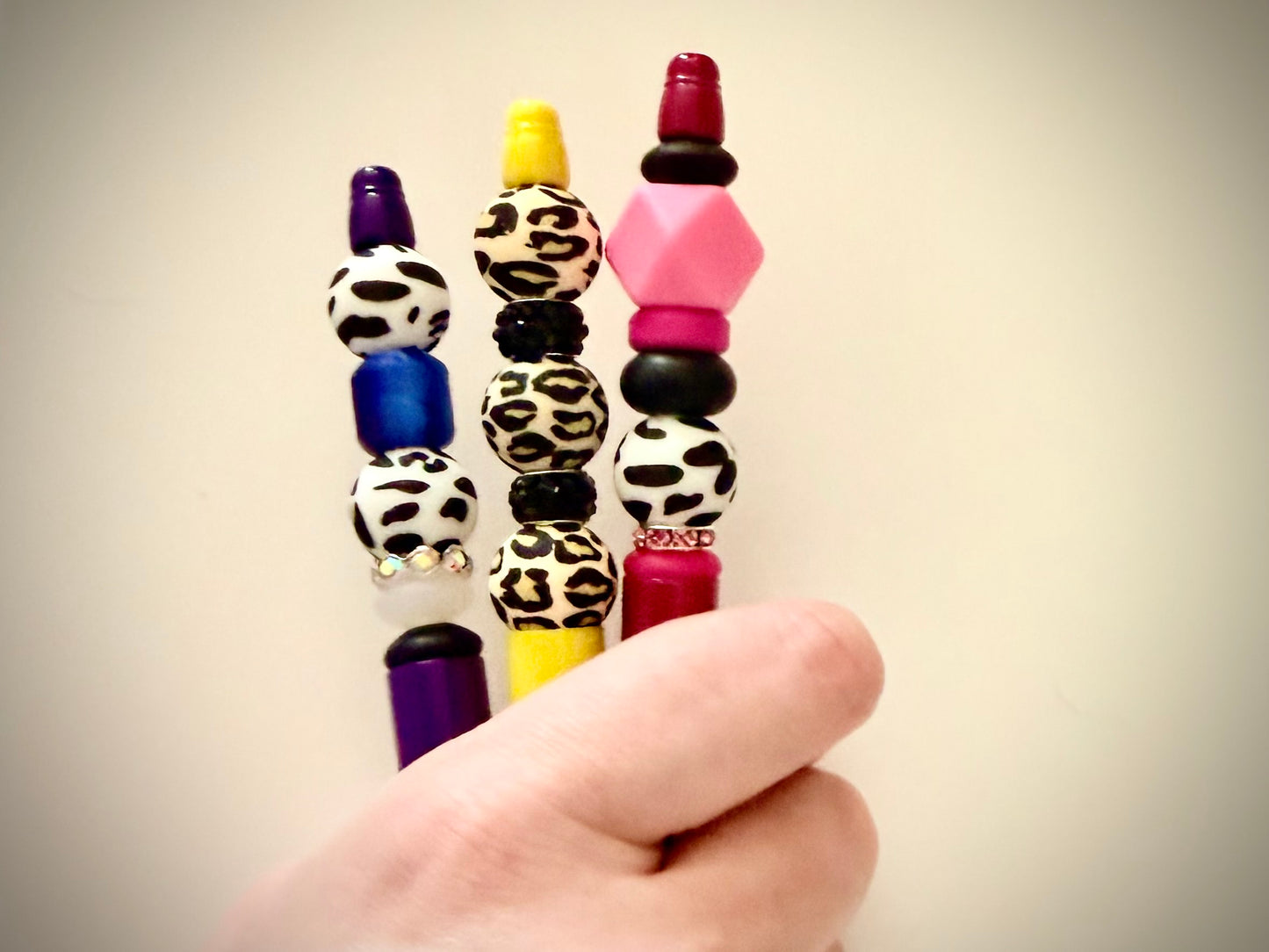 Beaded Pens Bottle Opener or Badge Reel
