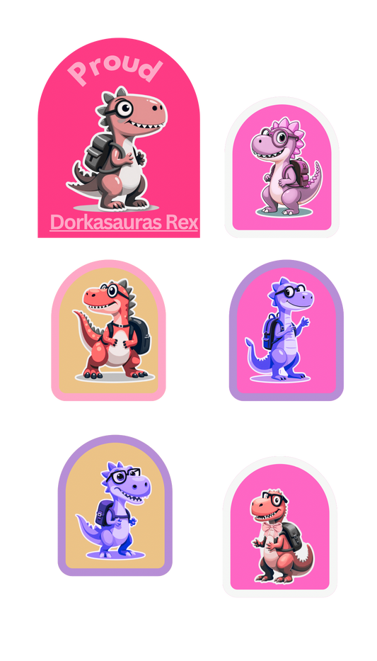 Proud Dorkasauras Rex Sticker Sheets