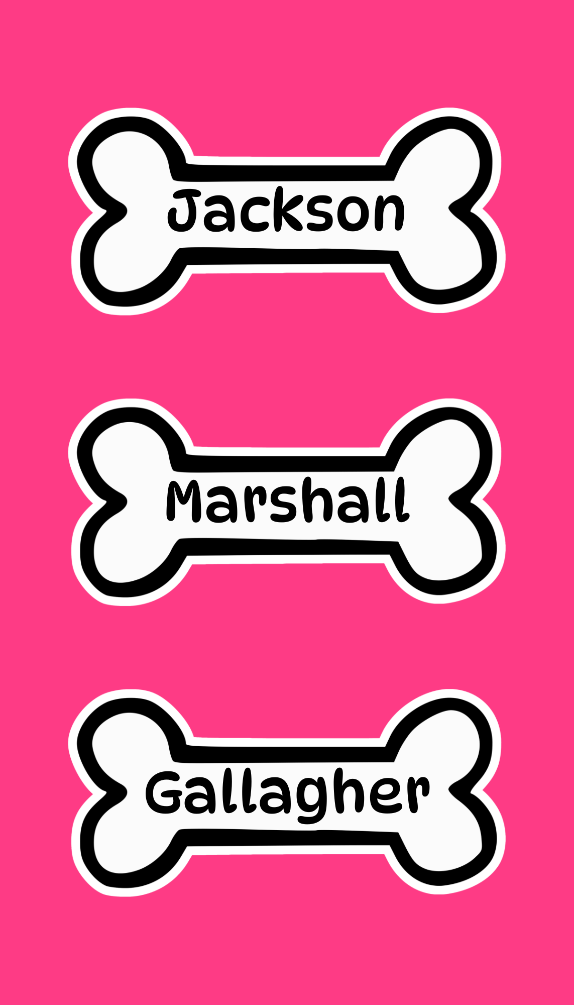 Custom Pet Name Bone Decal