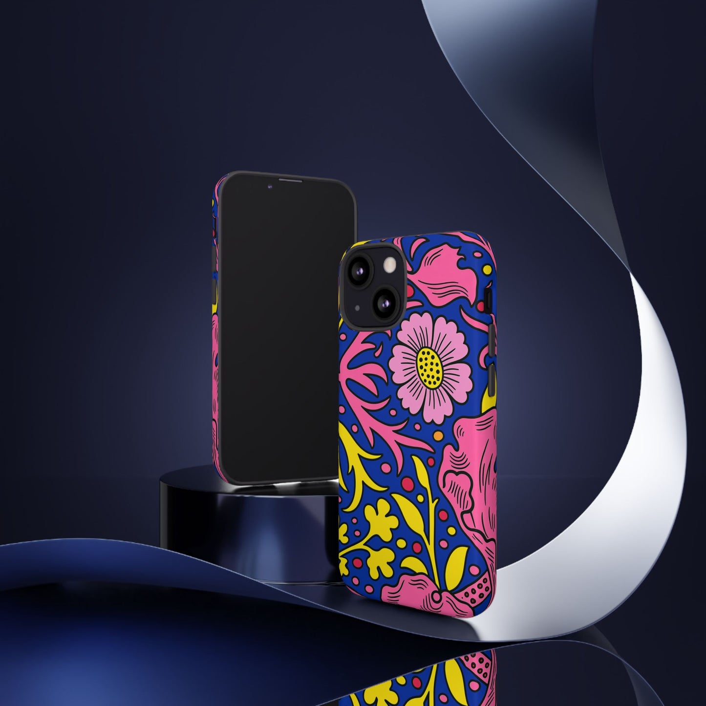 Floral Pop Tough Case — Bright Pink & Yellow Floral Phone Cover