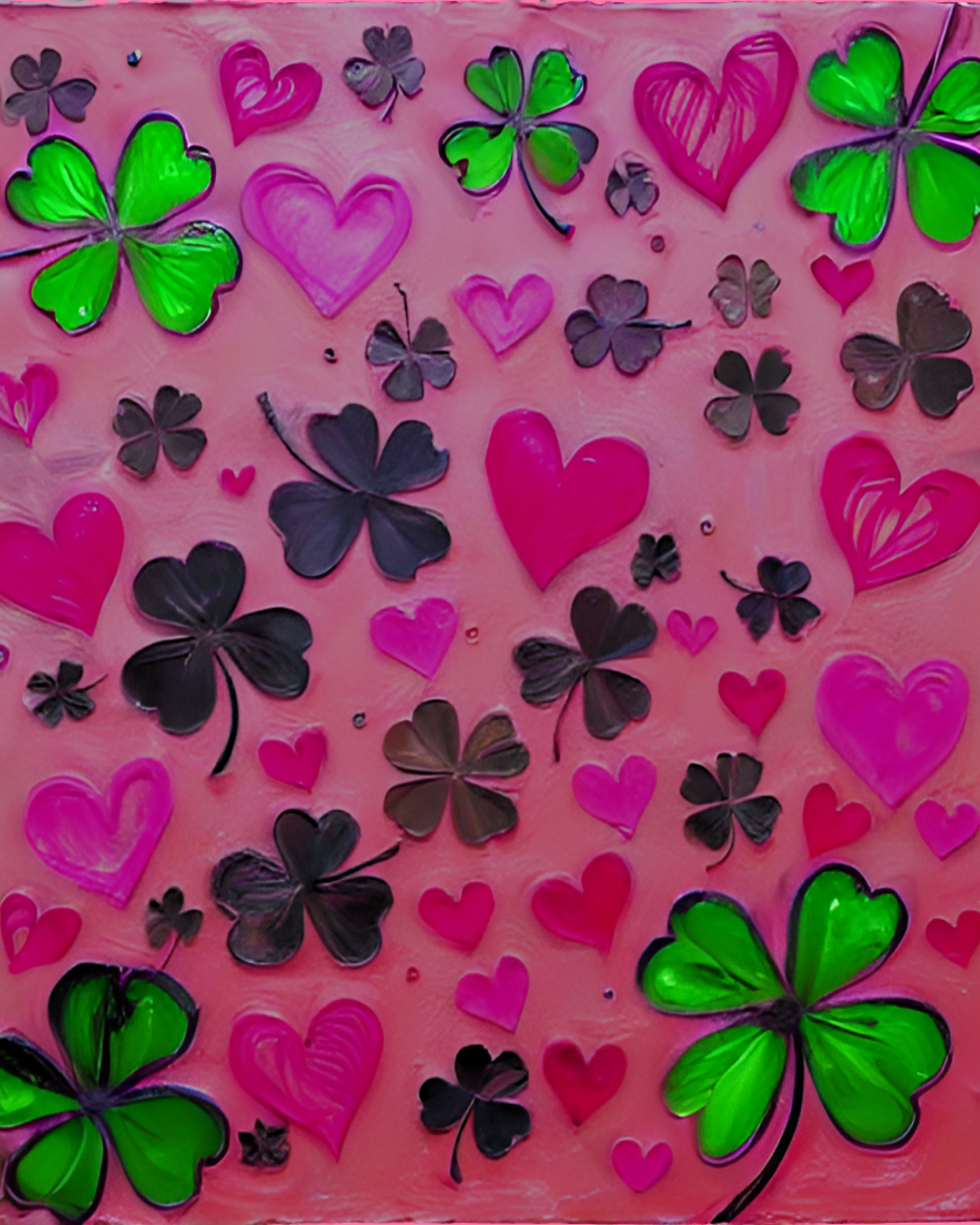 St. Patrick’s Day Art Print - Pink and Green