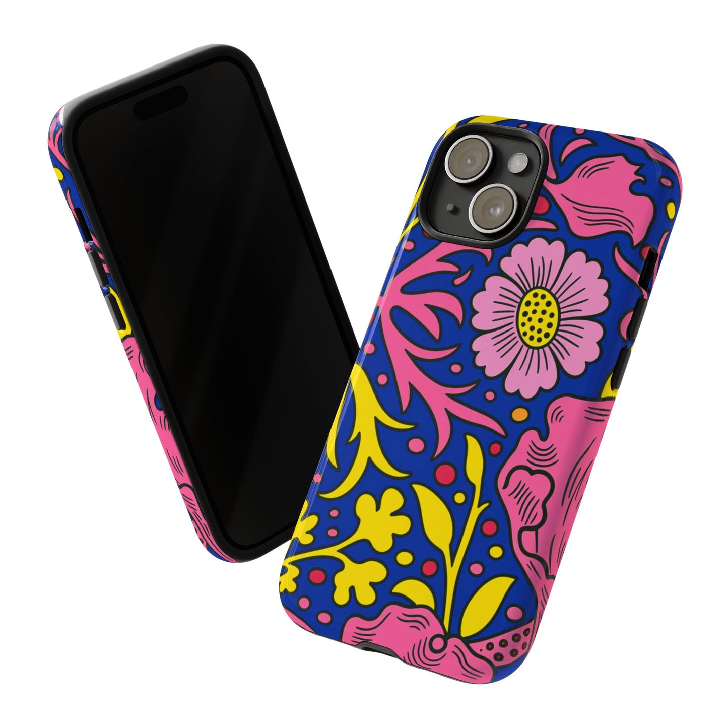 Floral Pop Tough Case — Bright Pink & Yellow Floral Phone Cover