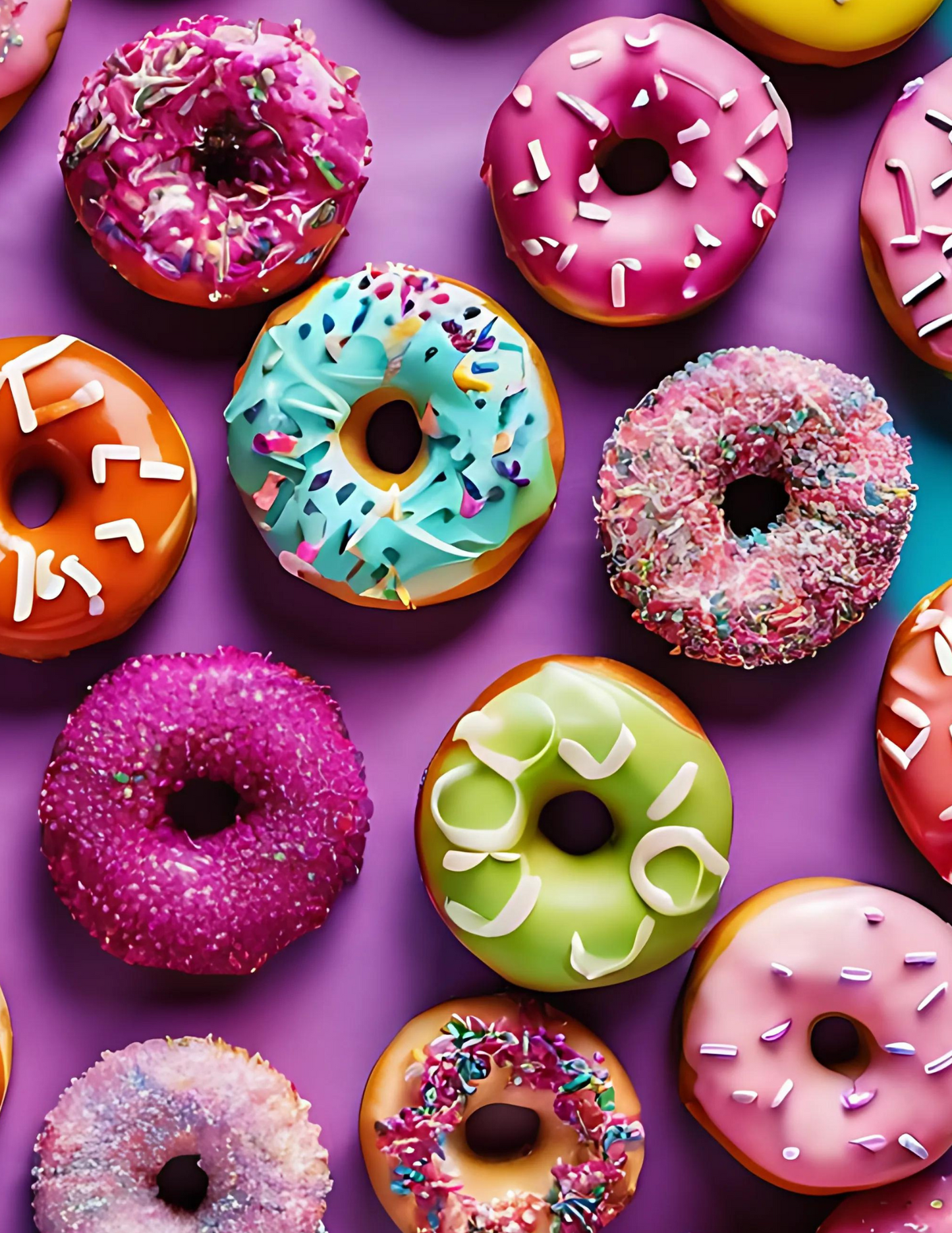 Colorful Donut Art Print / Wall Art