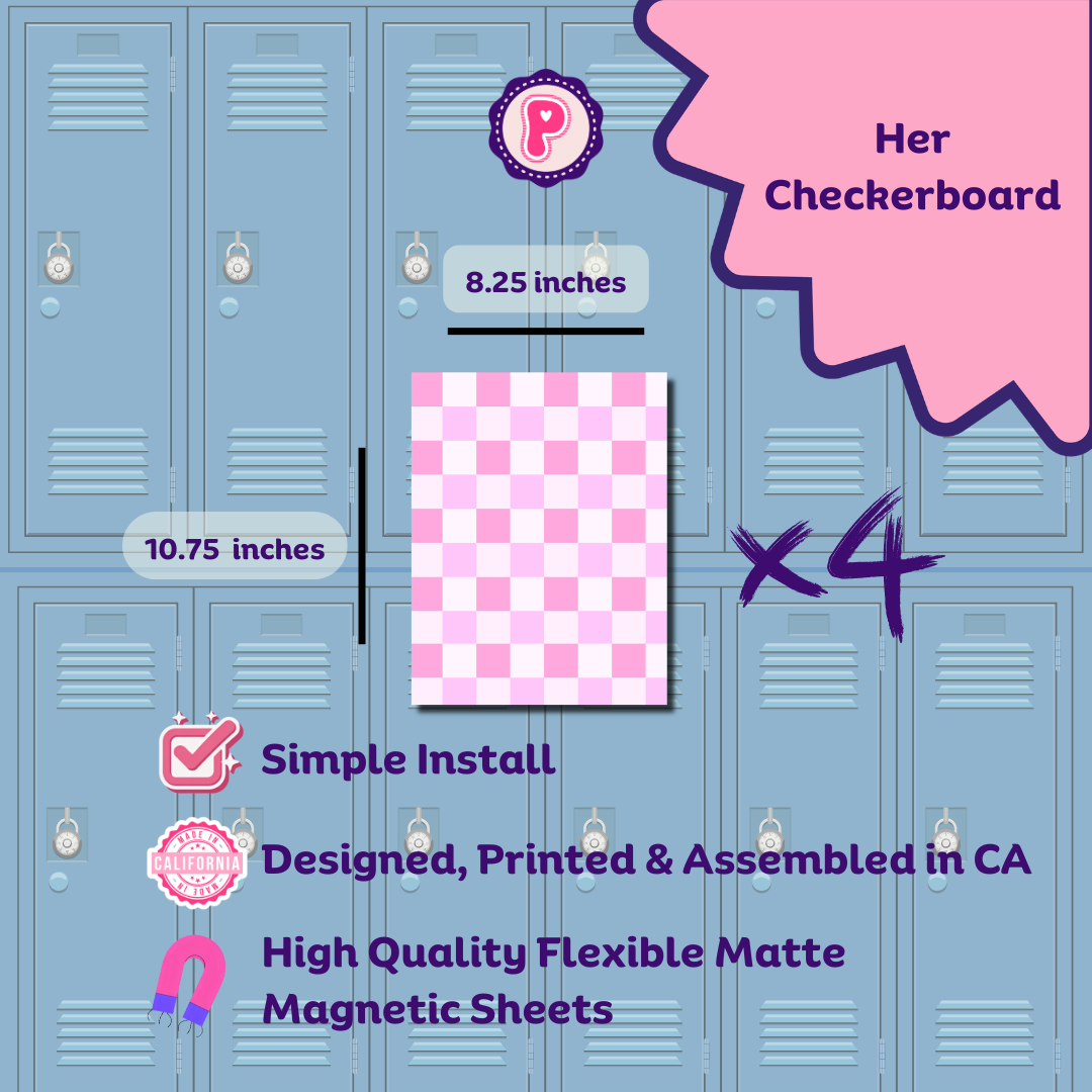Magnetic Locker Wallpaper - Summer Pink Collection | 4 Sheets