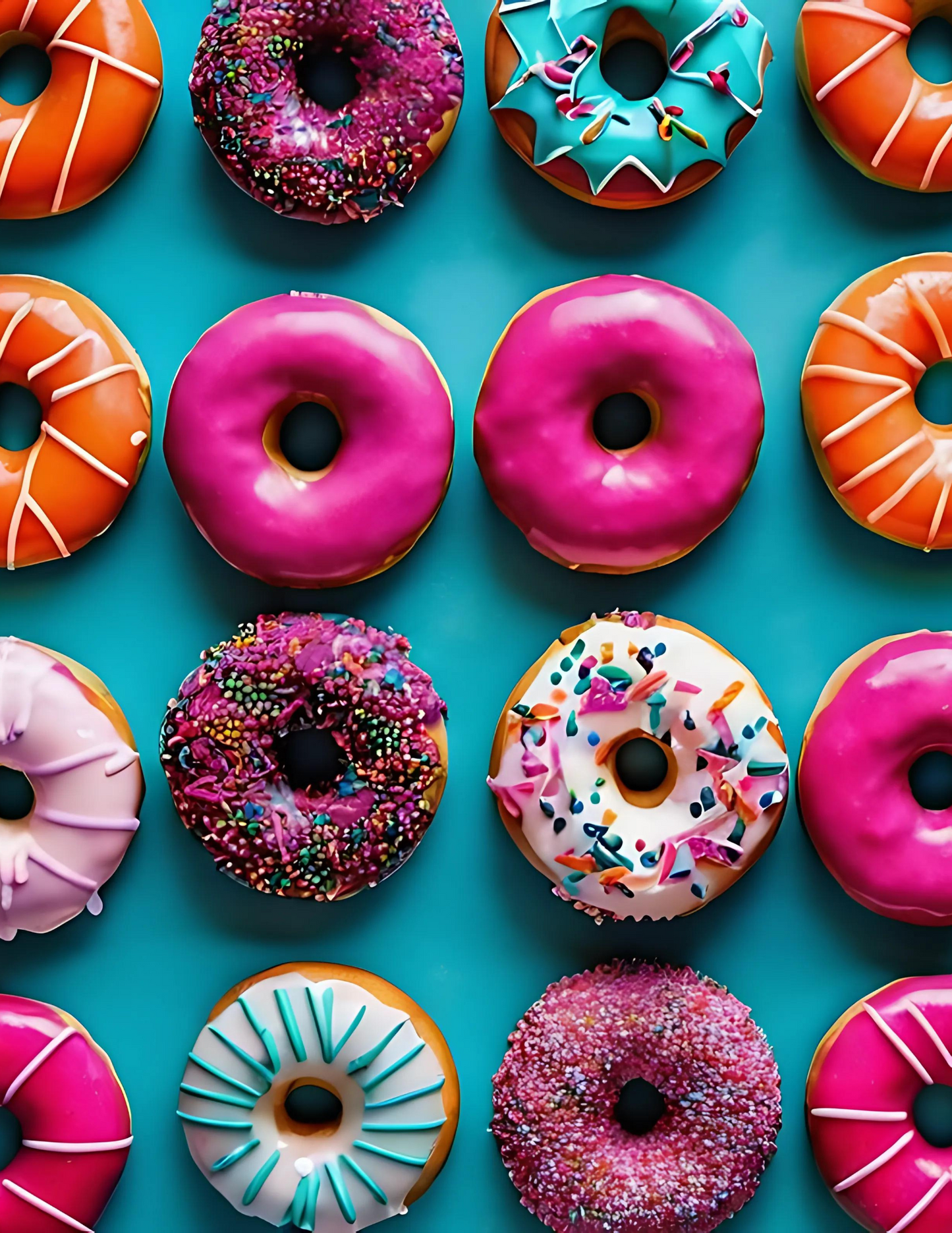 Colorful Donut Art Print / Wall Art