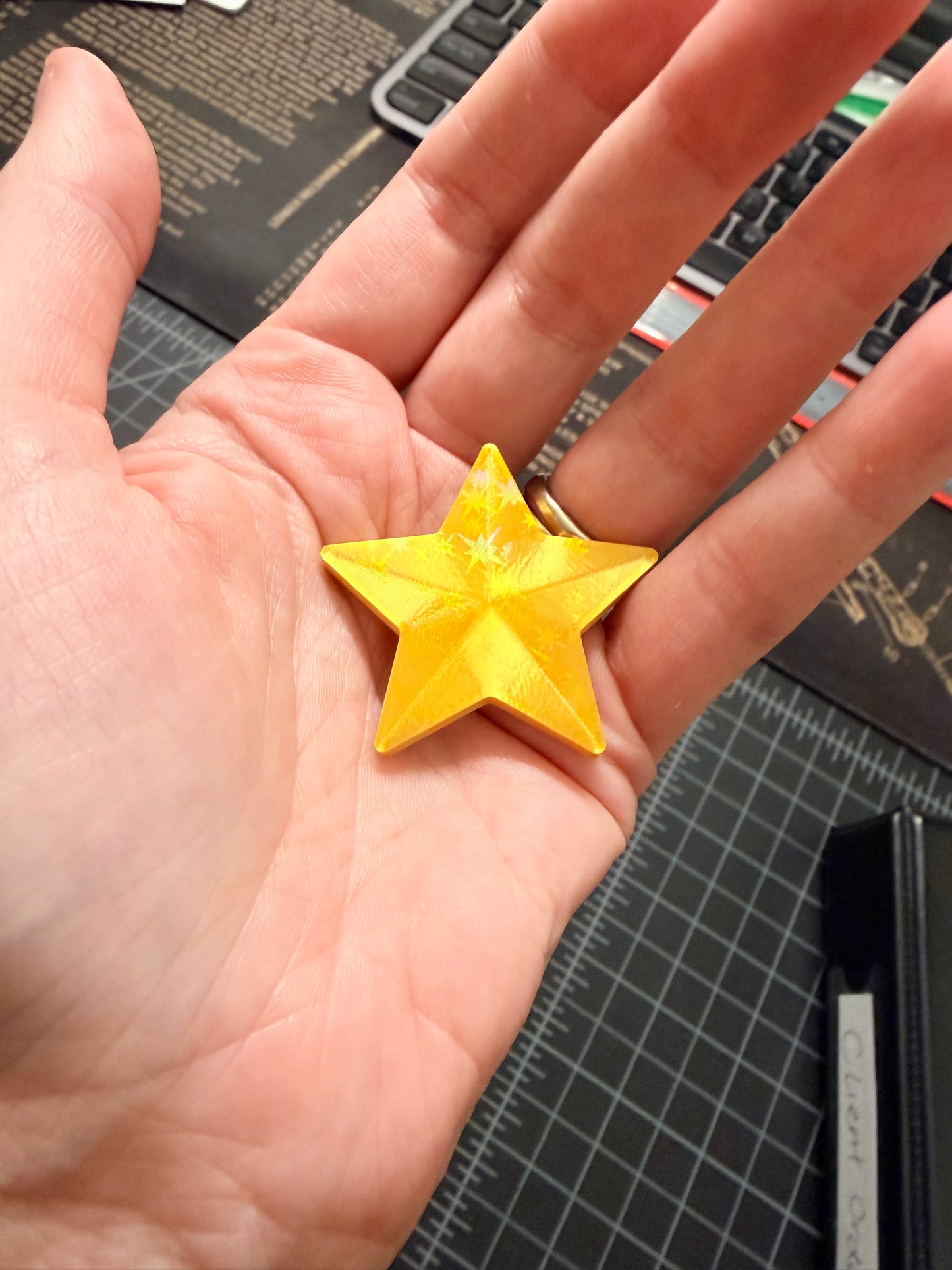 12Pcs Strong Star Refrigerator Magnets - Holographic | 3D Decorative Magnets for Kitchen, Locker or Office
