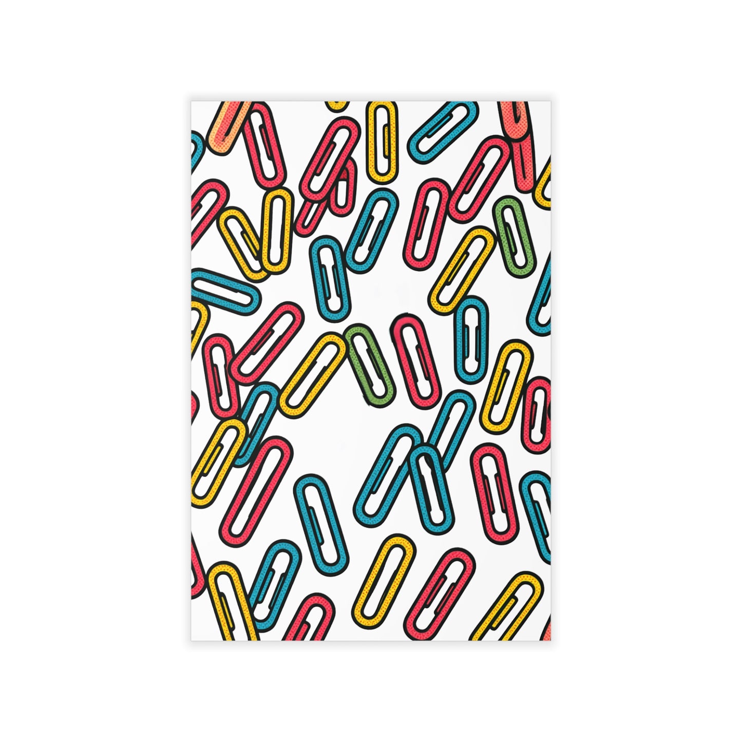 Paperclip Pattern Wall Decal — Colorful Office & Classroom Decor