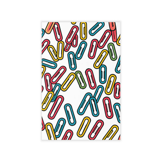 Paperclip Pattern Wall Decal — Colorful Office & Classroom Decor